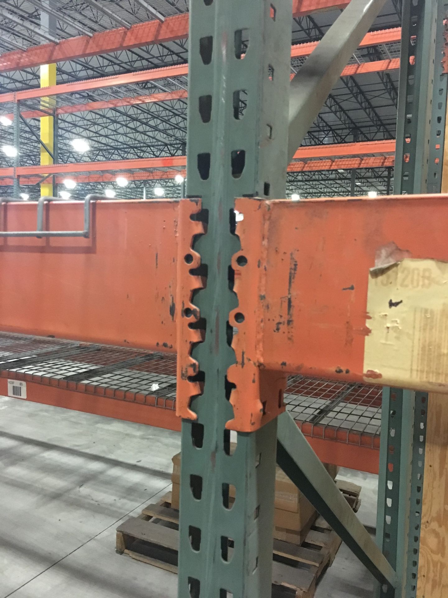 21 BAYS OF 15'H x 42"D X 156"W INTERLAKE TEARDROP STYLE PALLET RACK, (3 BEAM LEVEL, BACK TO BACK) - Image 2 of 3
