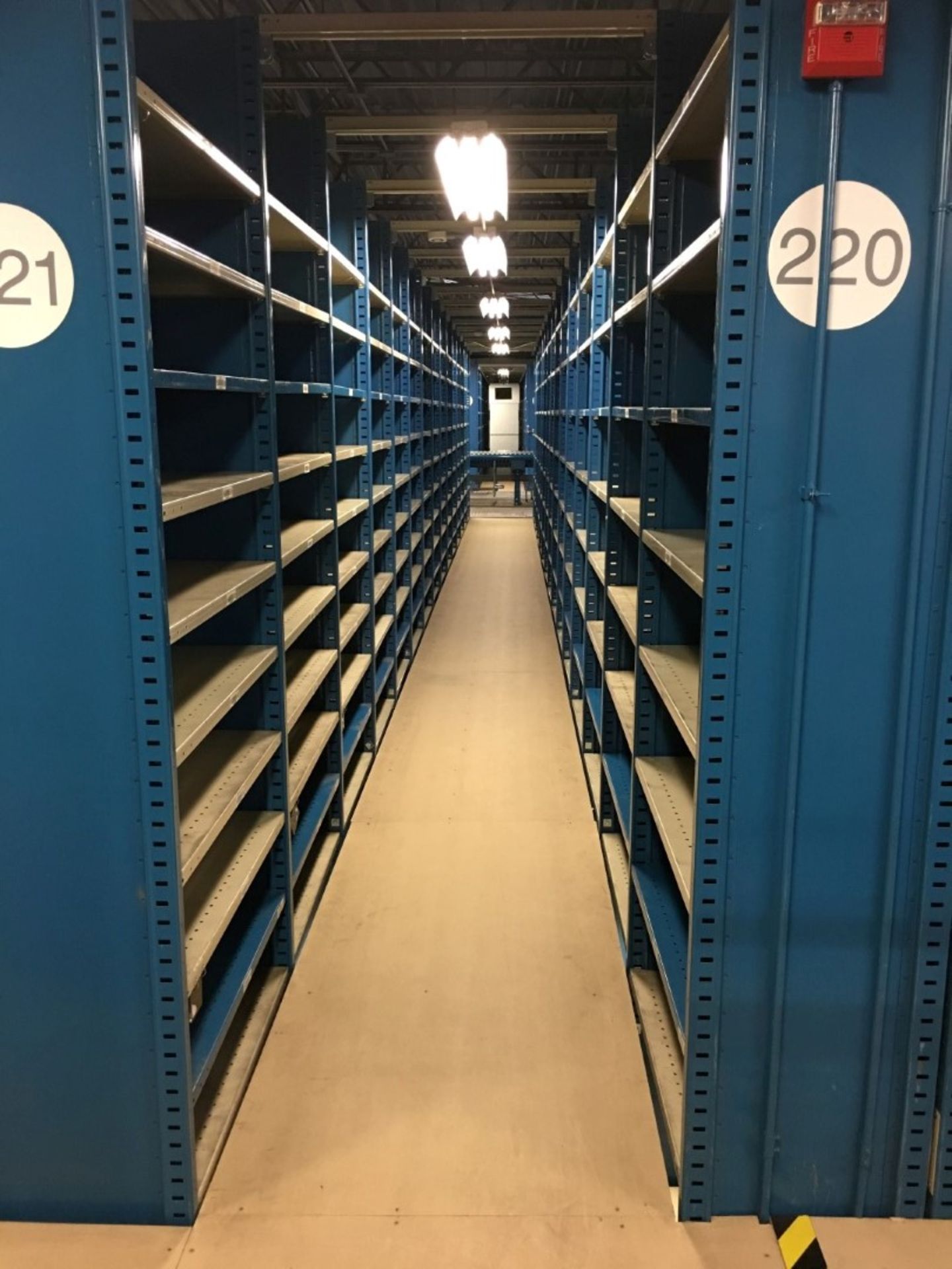 52 SECTIONS OF HALLOWELL H-POST CLOSED SHELVING (BACK TO BACK), SIZE: 98"H X 18"D X 36"W - Image 2 of 2