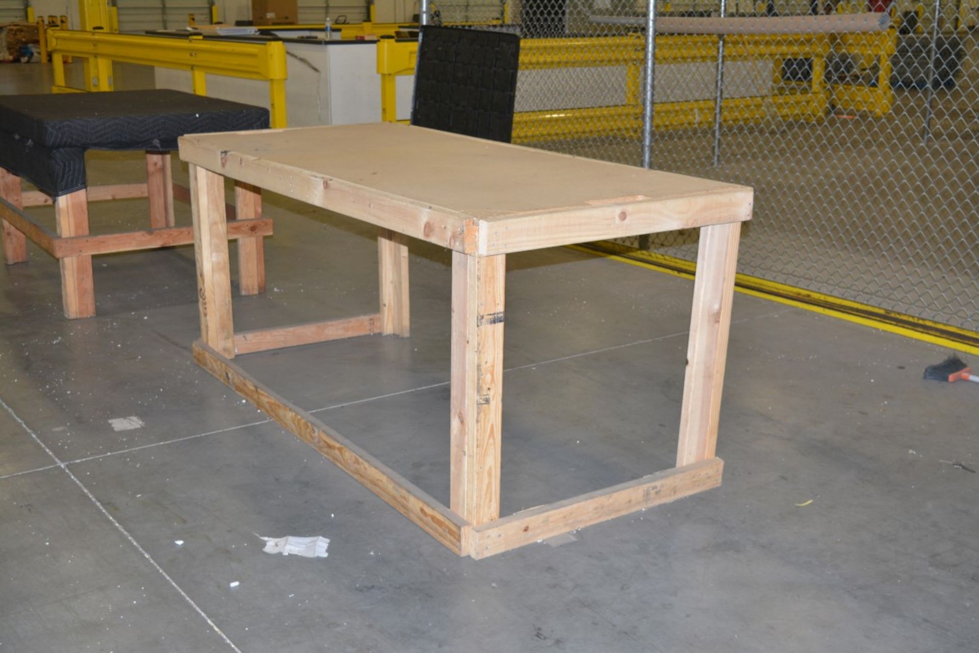 HEAVY DUTY WOODEN WORK TABLE - Image 2 of 2