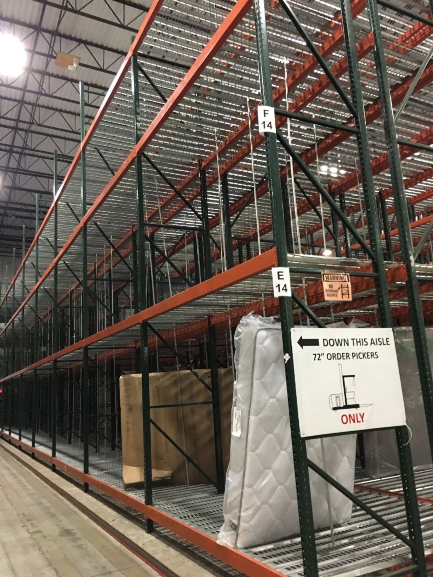 28 BAYS OF 26'H x 42"D X 120"W TEARDROP STYLE PALLET RACK, (BACK TO BACK) (4 BEAM LEVEL) - Image 3 of 4