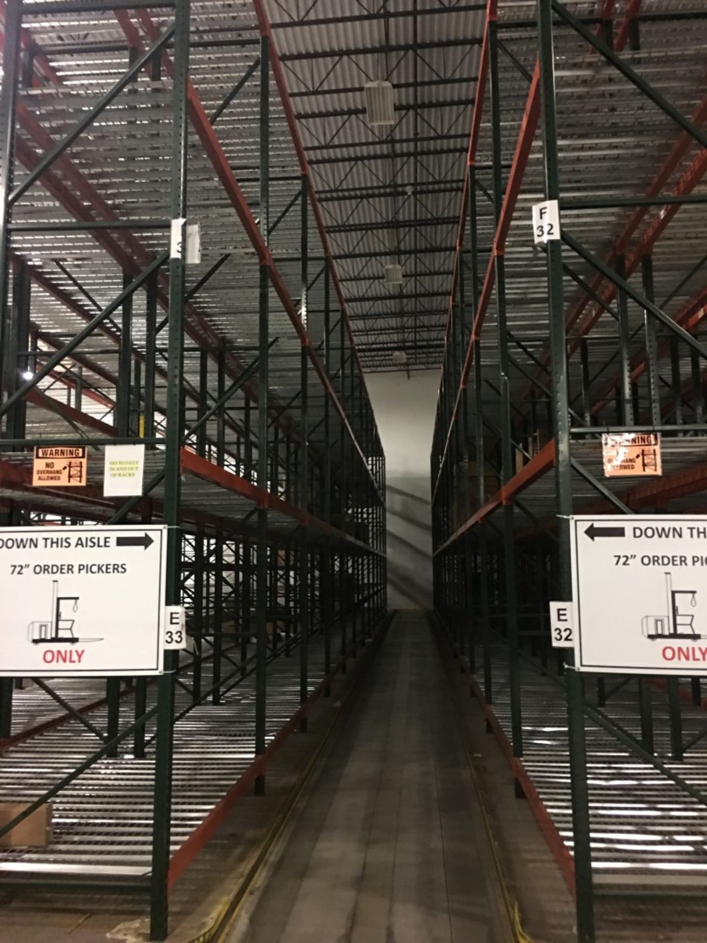 28 BAYS OF 26'H x 42"D X 120"W TEARDROP STYLE PALLET RACK, (BACK TO BACK) (4 BEAM LEVEL) - Image 4 of 4