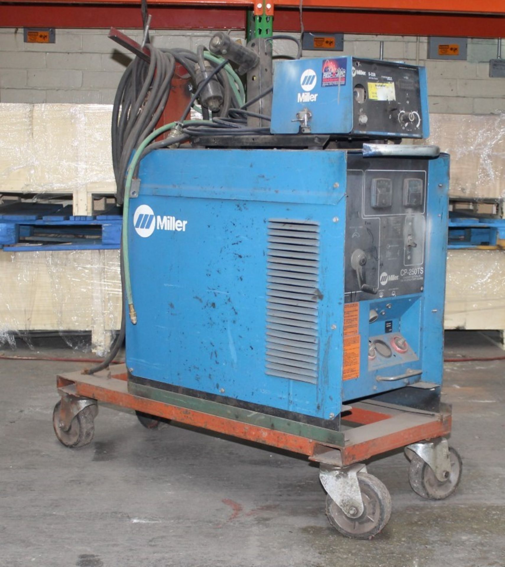 MILLER MILLERMATIC CP-250TS DC ARC WELDER WITH S-22A WIRE FEEDER, - Image 2 of 4