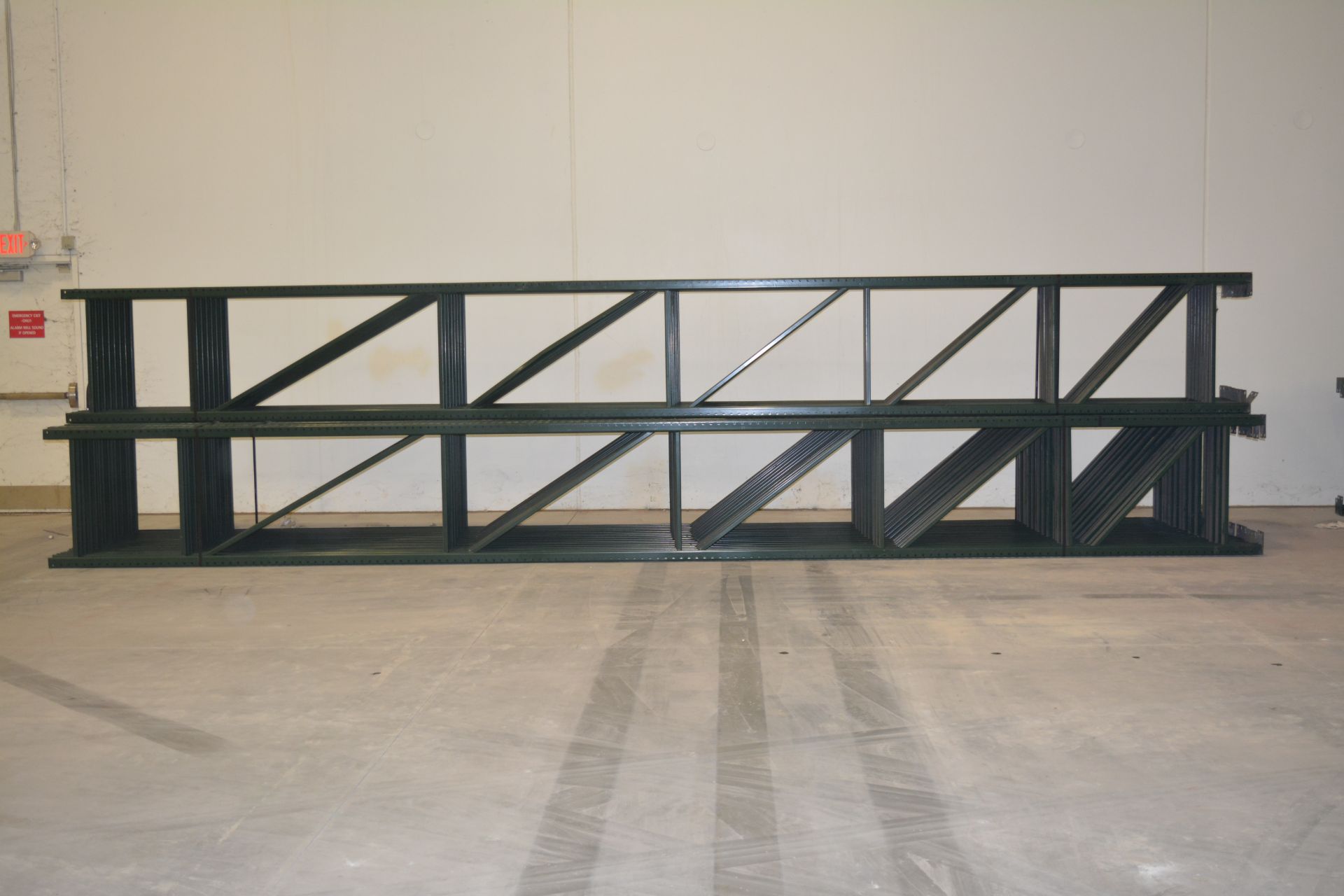 28 BAYS OF 26'H x 42"D X 120"W TEARDROP STYLE PALLET RACK, (BACK TO BACK) (4 BEAM LEVEL) - Image 4 of 4