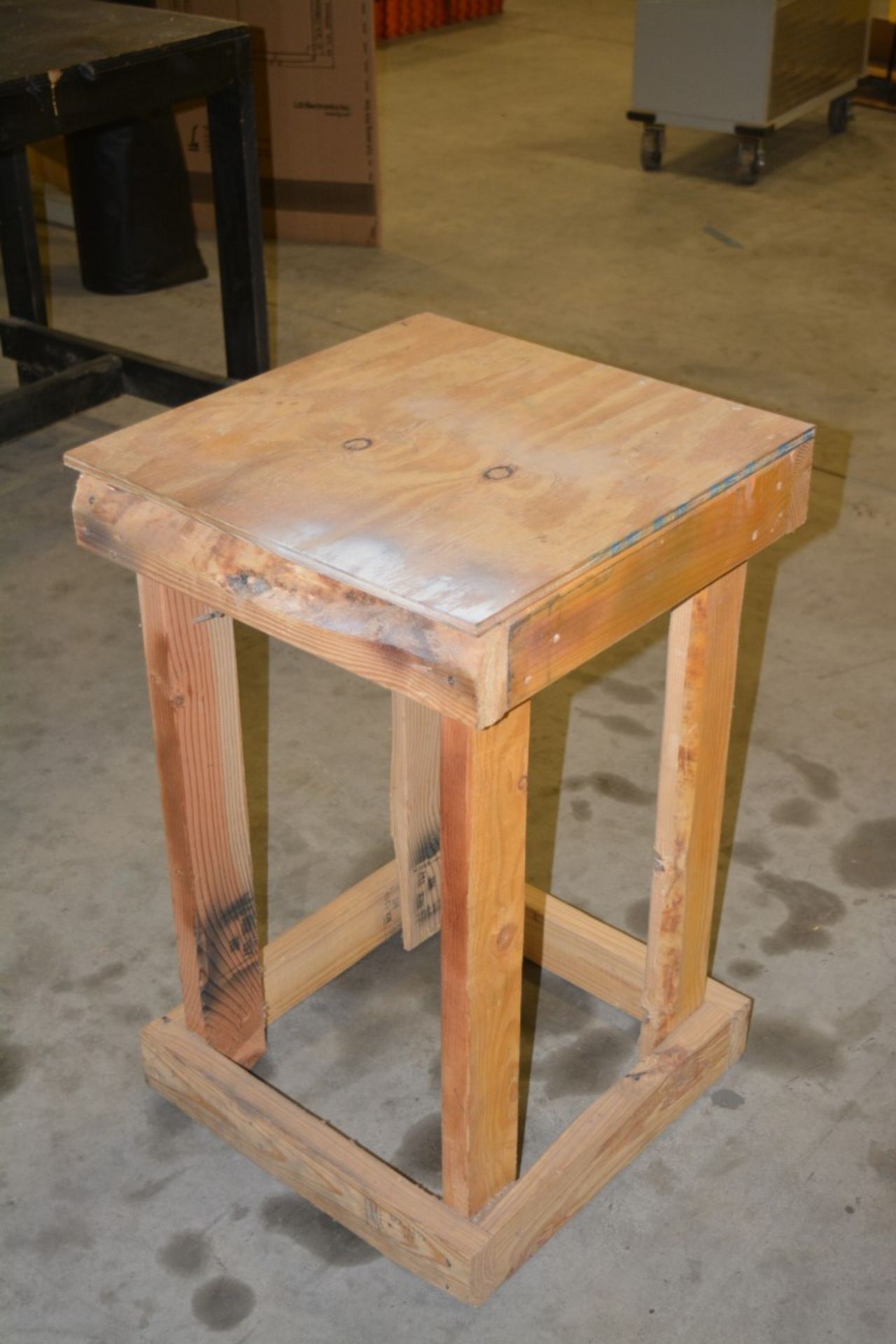 SMALL WOODEN WOEK TABLE - Image 2 of 2