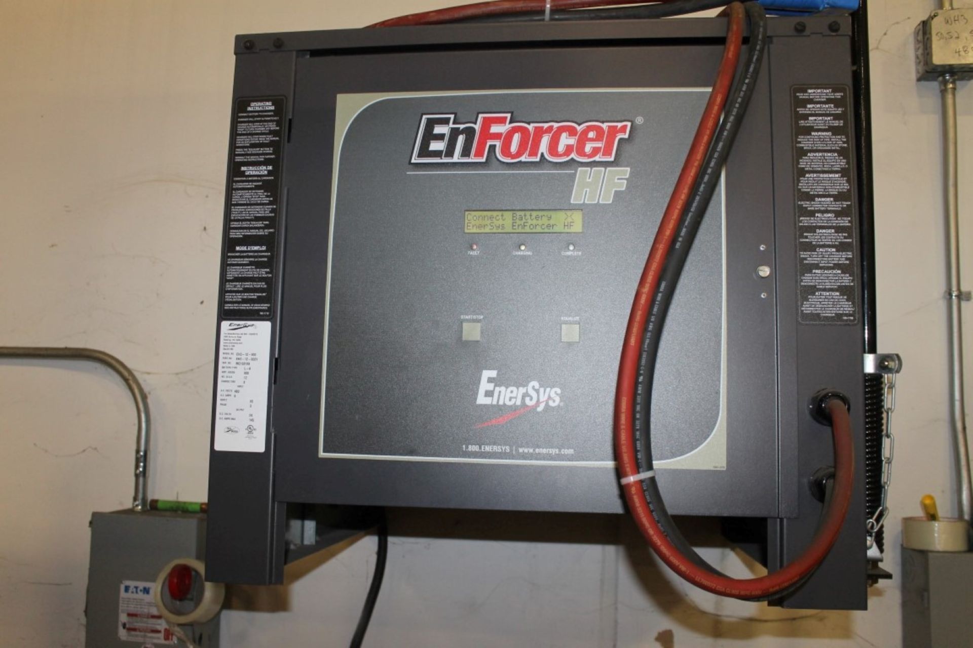 ENERSYS 24 VOLTS INDUSTRIAL BATTERY CHARGER, 900 AMP HRS, ENFORCE HF