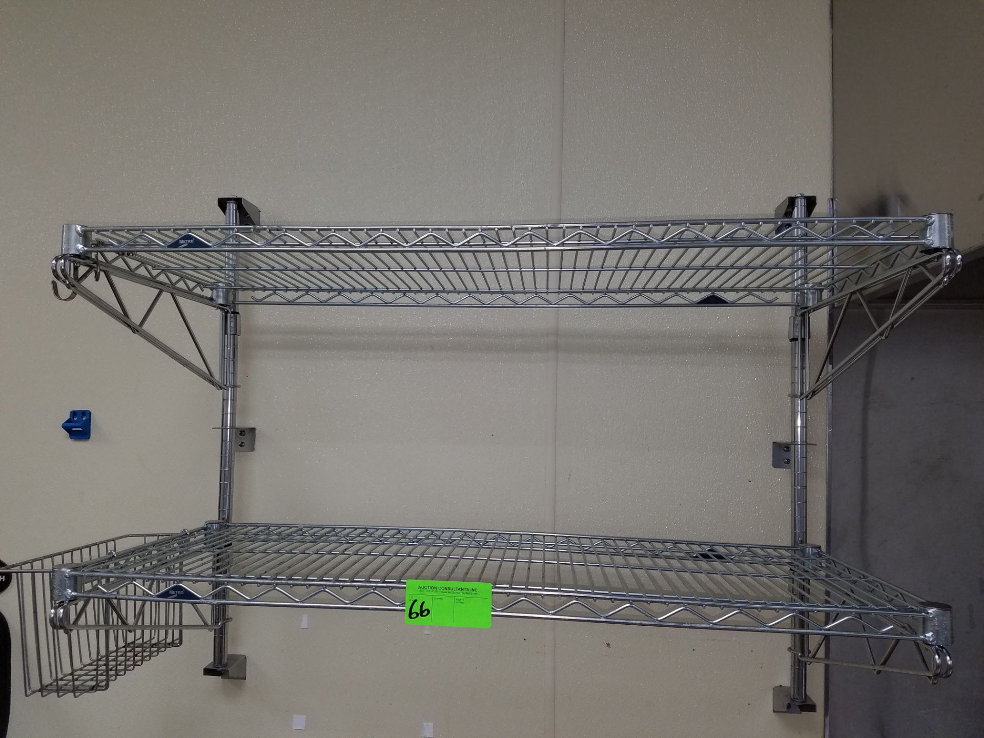 Metro stainless steel double over shelf with brackets, 42"