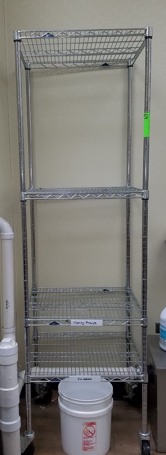 Metro stainless steel rack with casters 24" x 24"