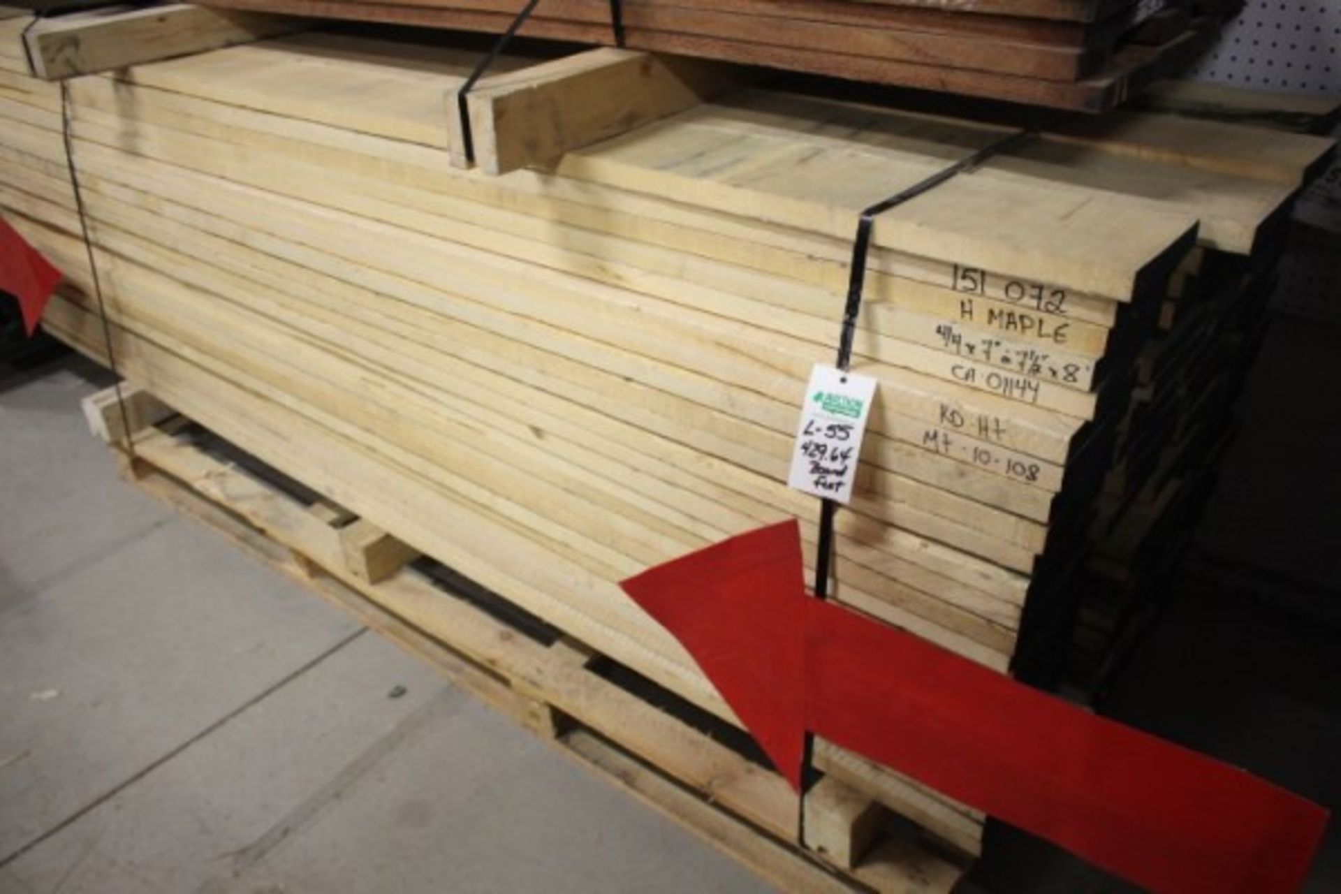 Pallet Lot of Rough Cut Maple (approx 429.64 board feet) - Image 2 of 2
