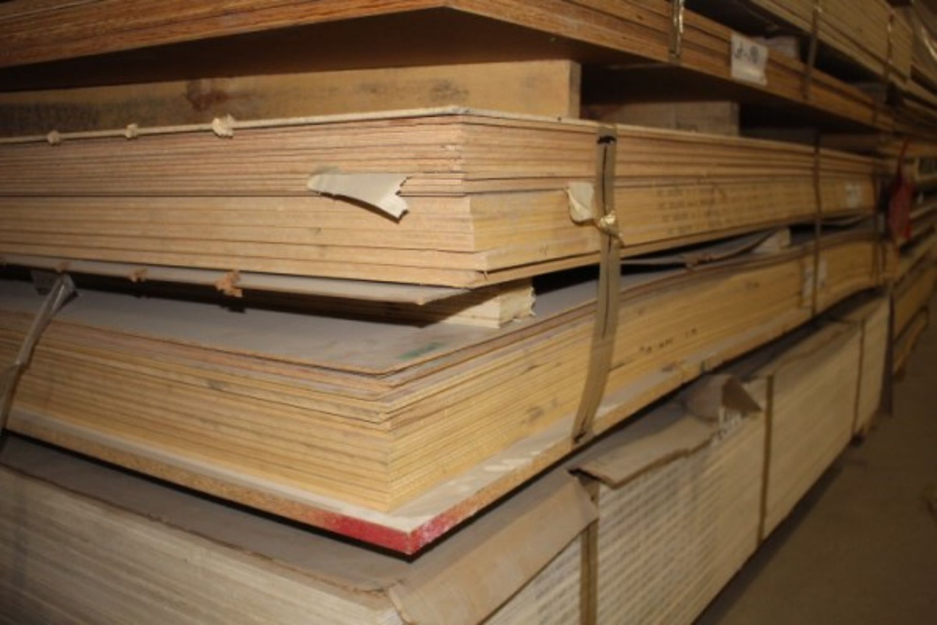Lot of 4 x 8 x 3/4" oak plywood 11 sheets 3/8" okume - Image 2 of 2