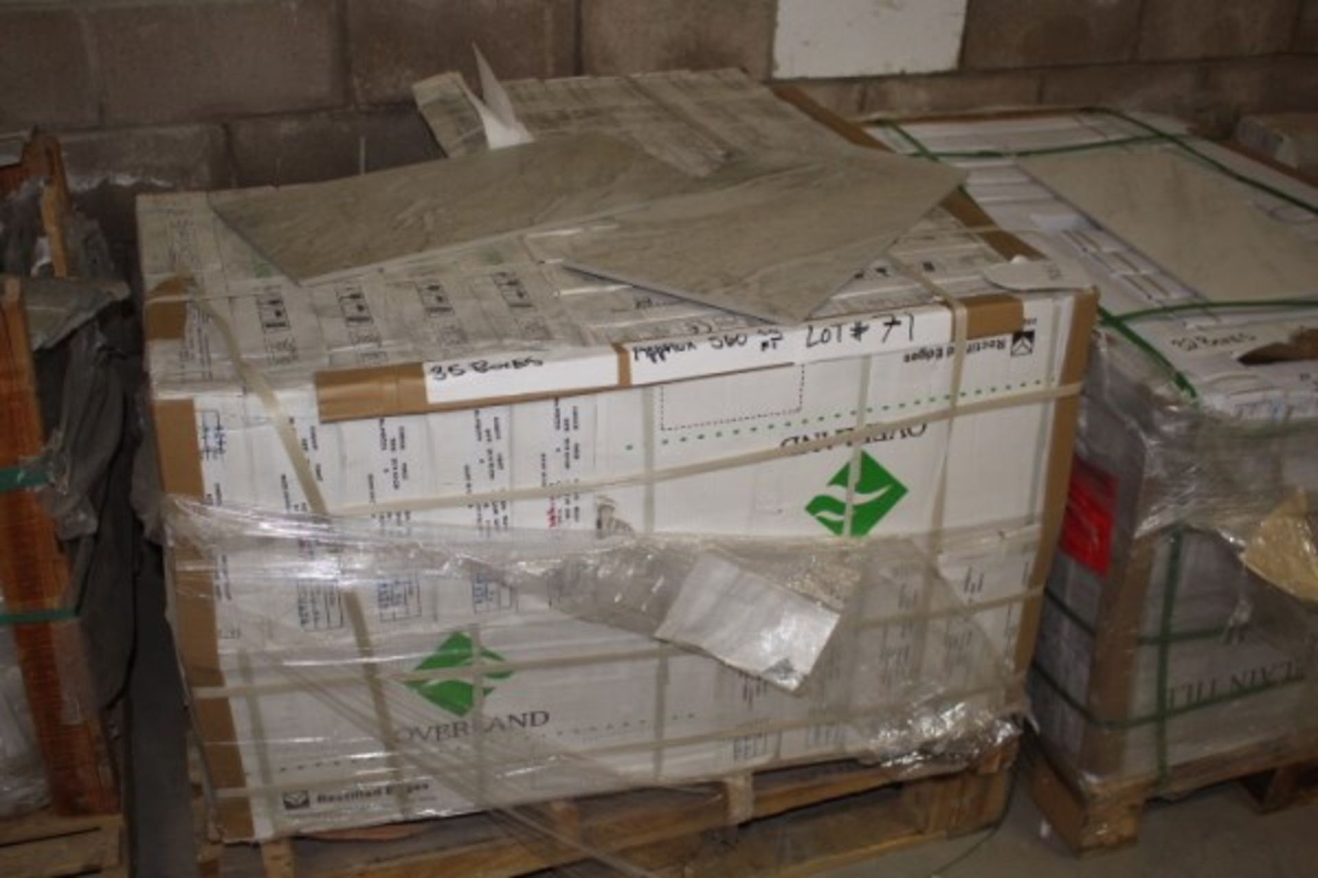 Pallet lot of Overland Floor Tile (35 boxes approx 560 sqft)