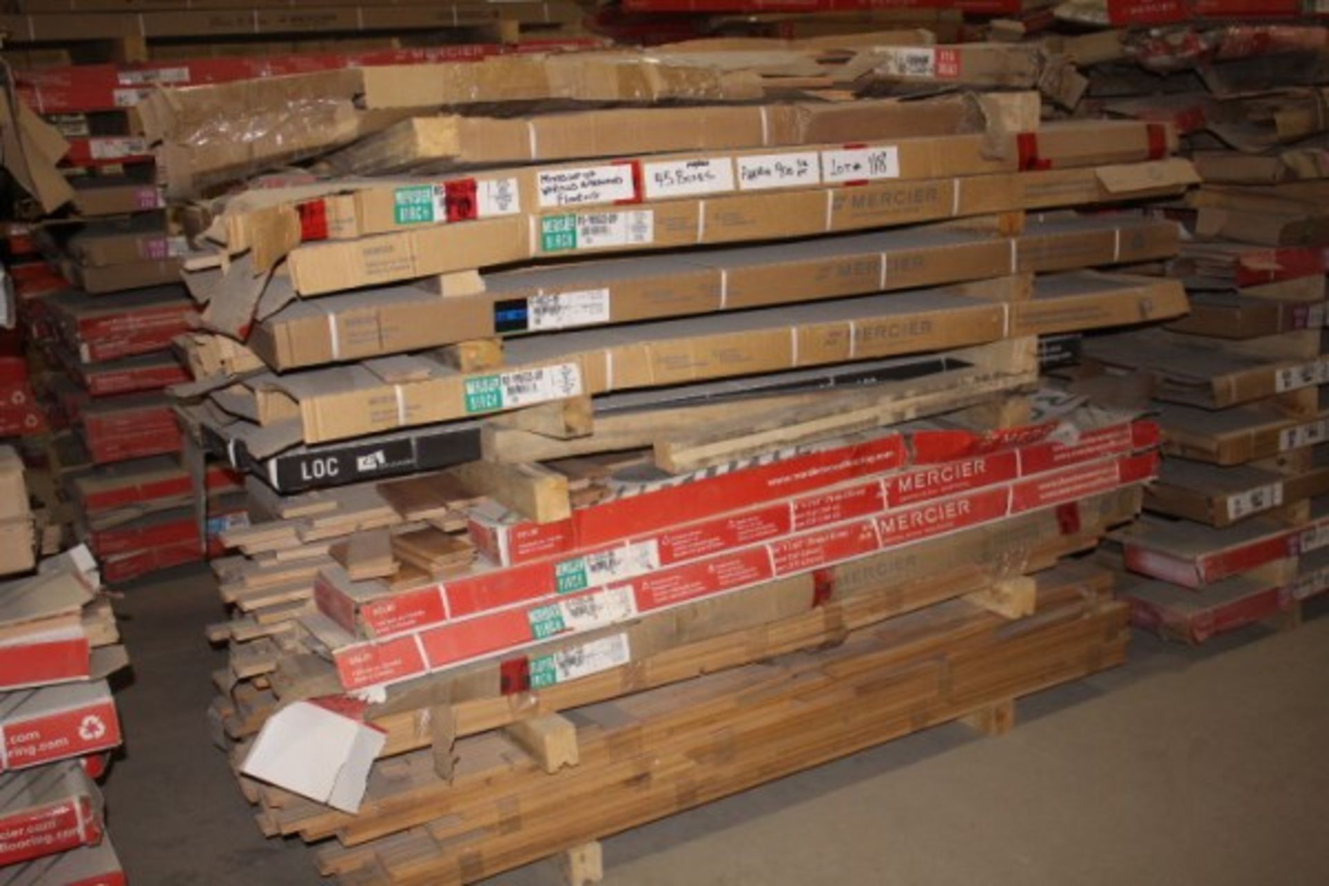 45 boxes of mixed hardwood flooring