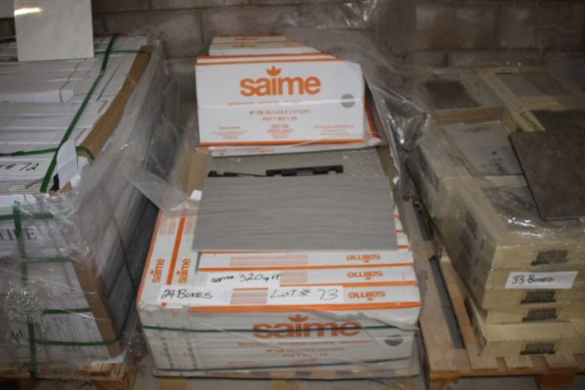 Pallet lot of Saime Porceline Floor Tile (24 boxes approx 320 sqft)
