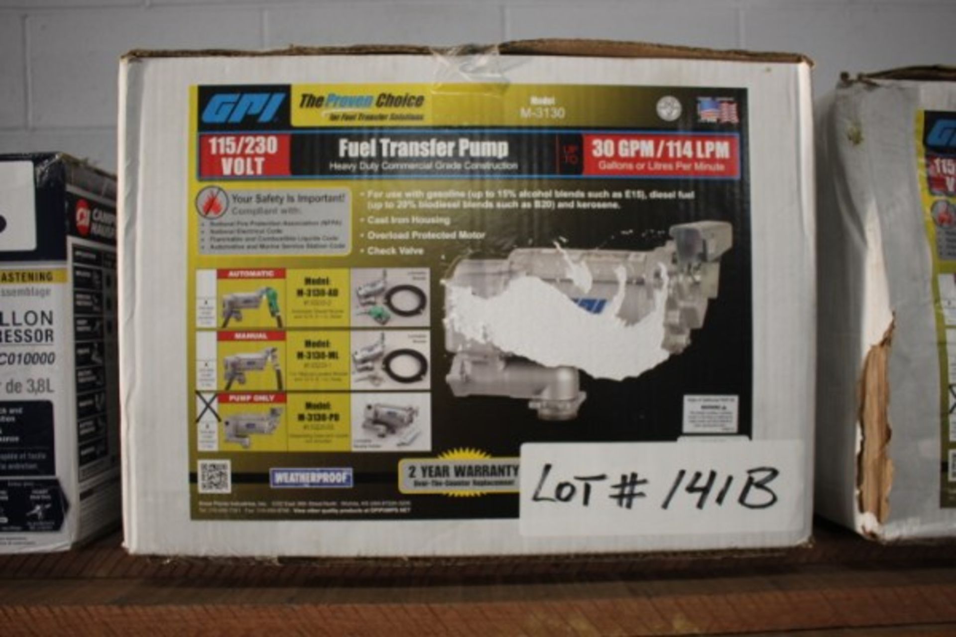 New GPI Fuel transfer pump 115v - 114 LPM