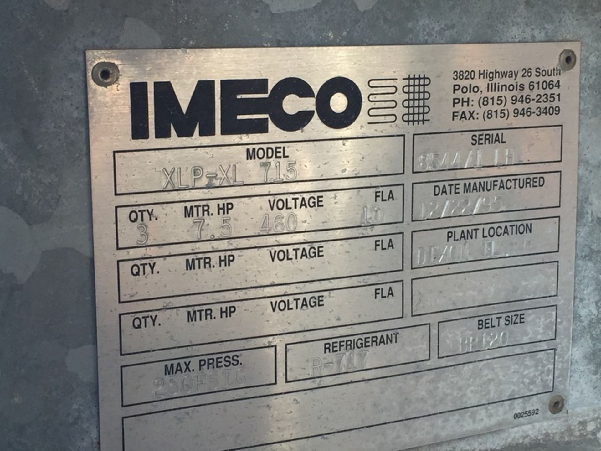 IMECO 715 Ton Evaporative Condenser - Image 5 of 5