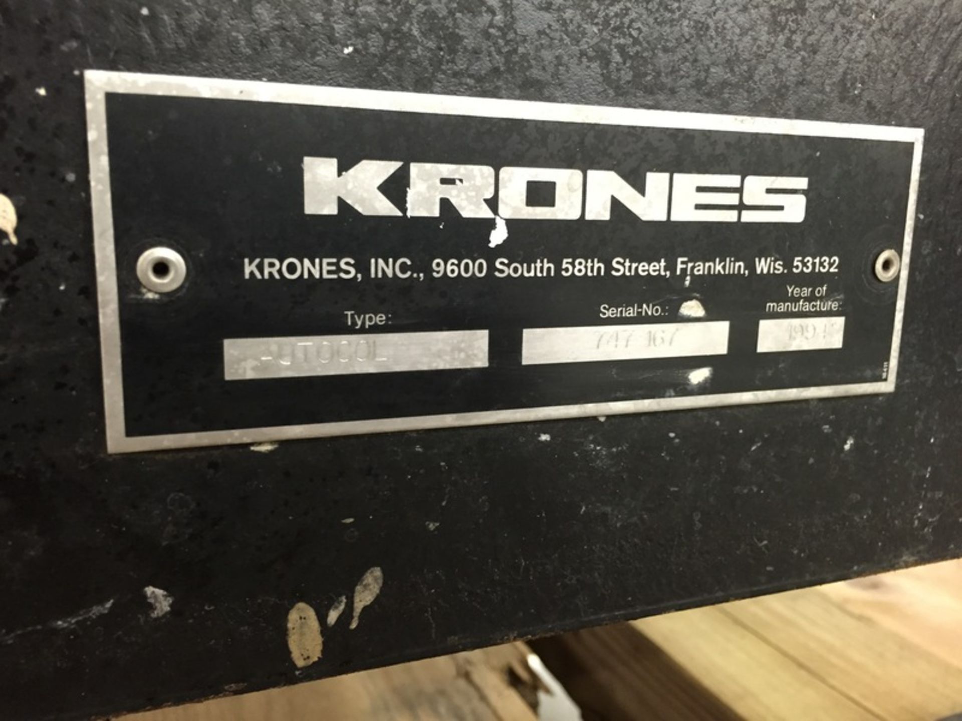 Krones Autocol Pressure Sensitive Labeler - Image 10 of 11