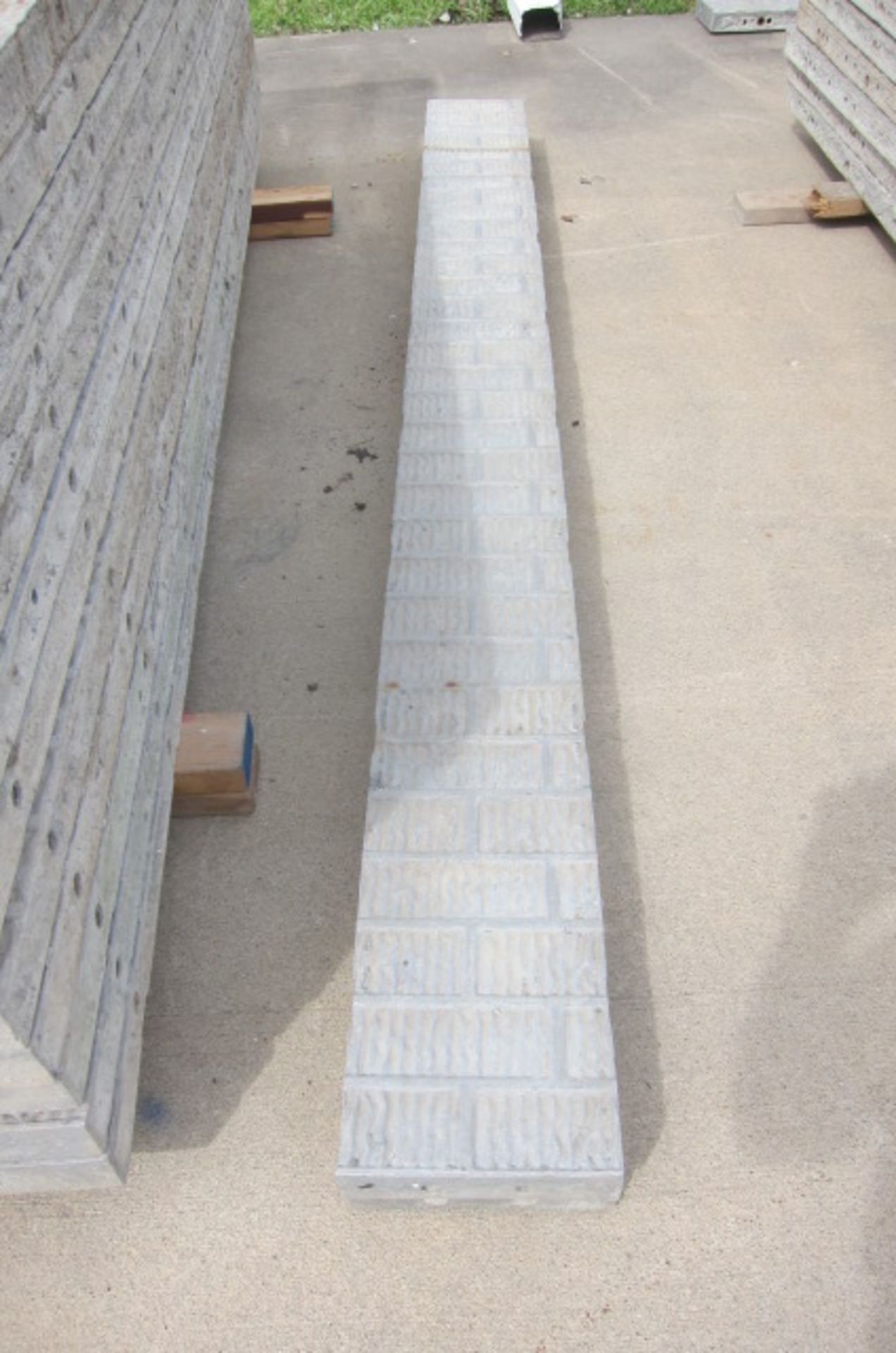 (2) 9" X 8' Wall-ties Aluminum Concrete Forms, VertiBrick, 6-12 Hole Pattern, Nice Clean Set,