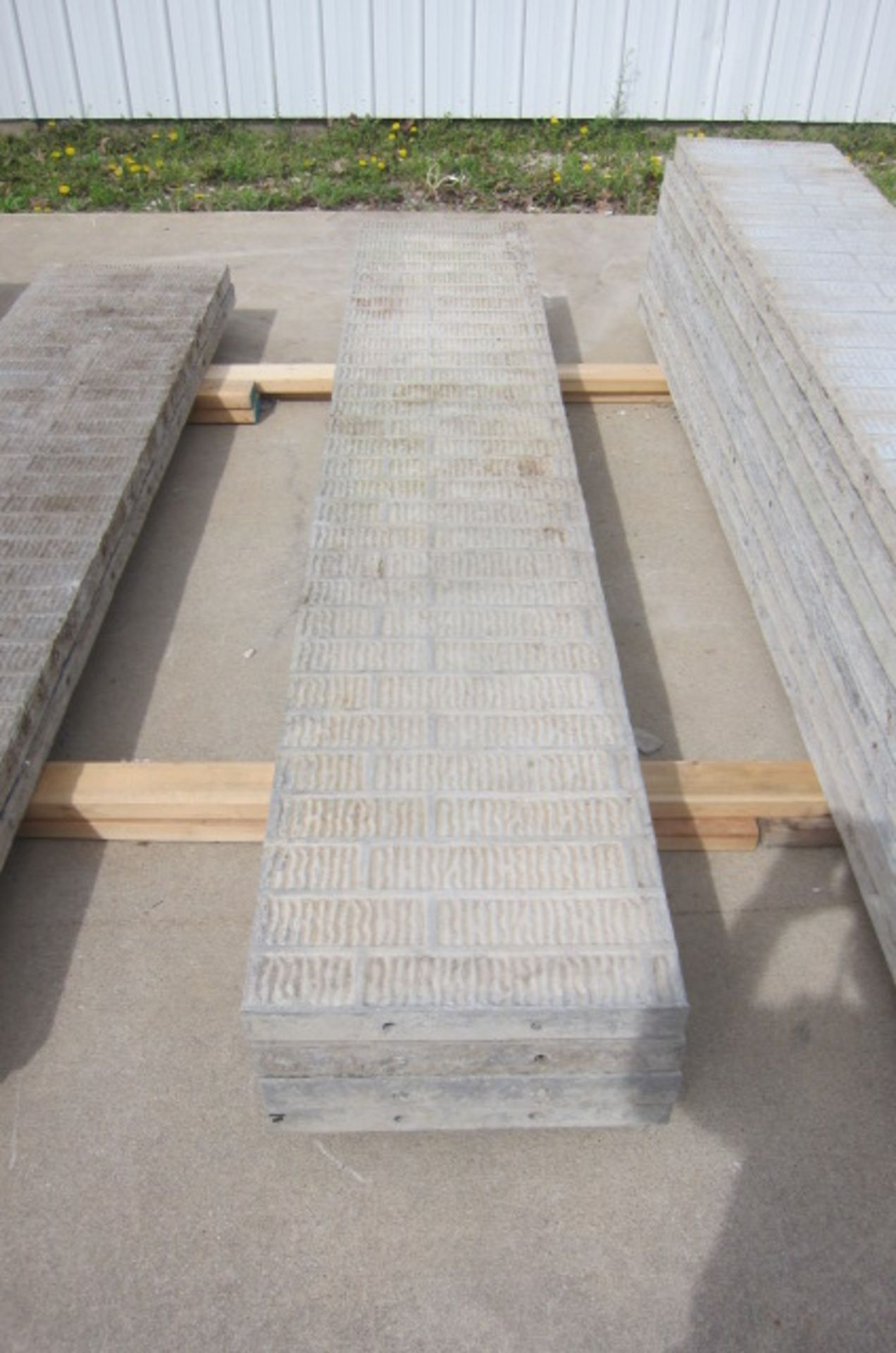 (4) 18" X 8' Wall-ties Aluminum Concrete Forms, VertiBrick, 6-12 Hole Pattern, Nice Clean Set