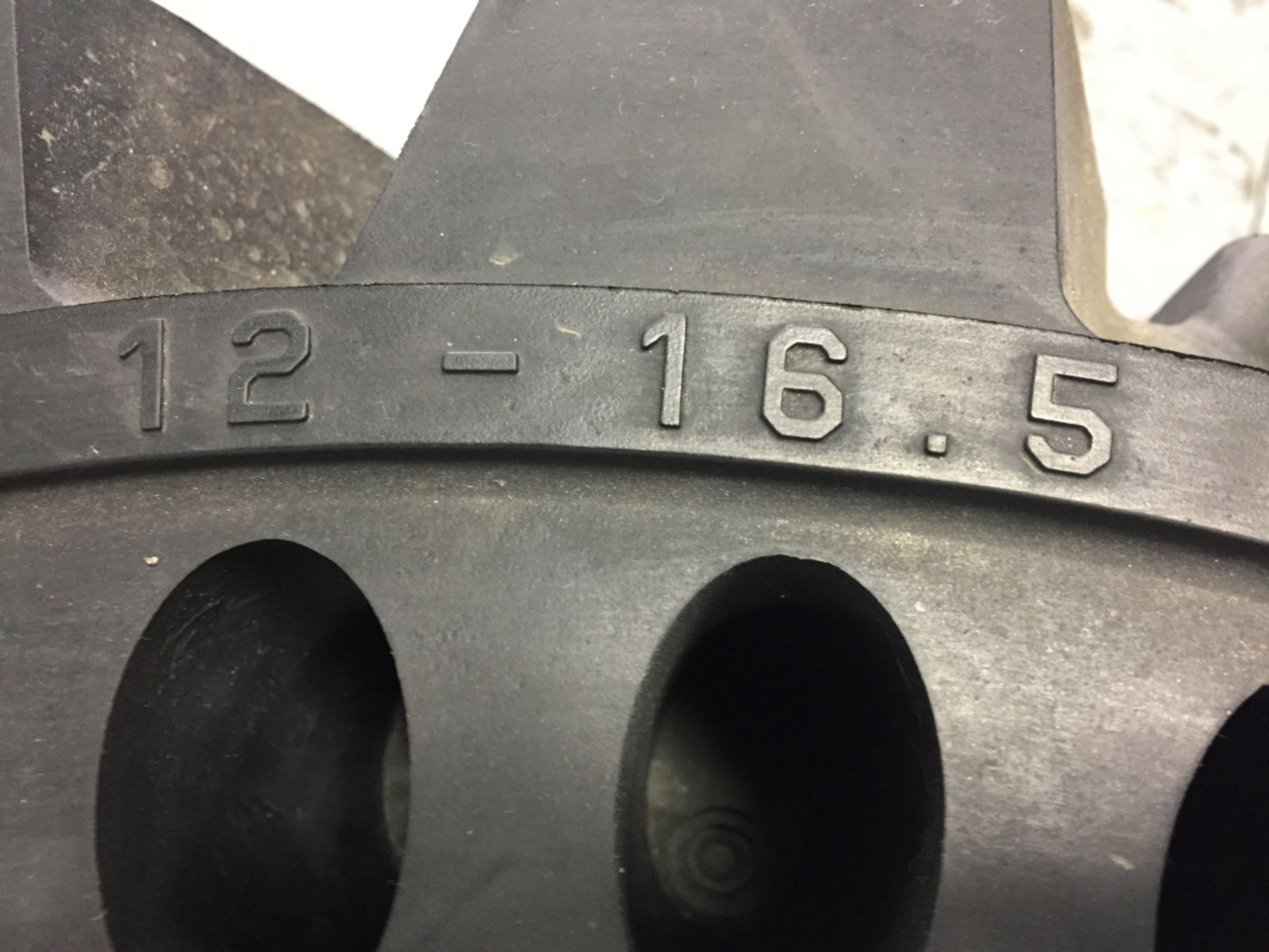 (4) New Solid Flex Mitl 12-16.5 Tire & Rims, 6" Center, 8 Bolt Pattern, Fits Skid Loader, Located in - Image 3 of 7