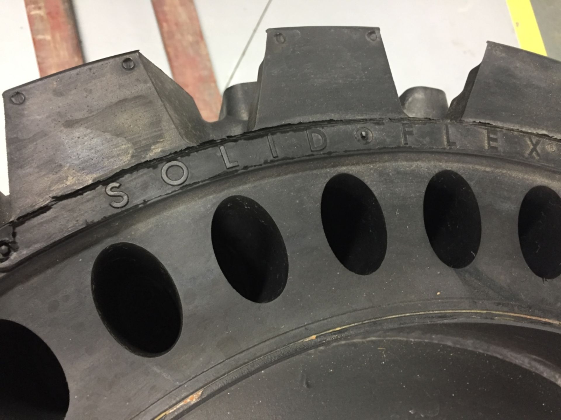 (4) New Solid Flex Mitl 12-16.5 Tire & Rims, 6" Center, 8 Bolt Pattern, Fits Skid Loader, Located in - Image 2 of 7