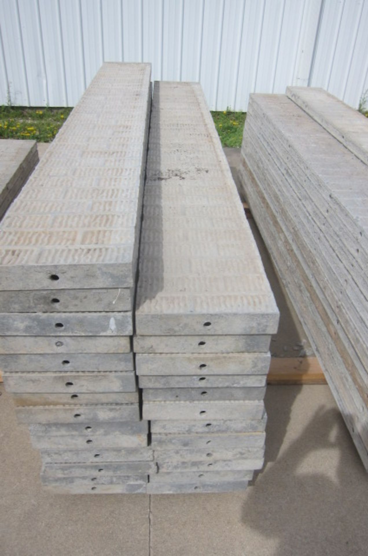 (12) 12" X 8' Wall-ties Aluminum Concrete Forms, VertiBrick, 6-12 Hole Pattern, Nice Clean Set