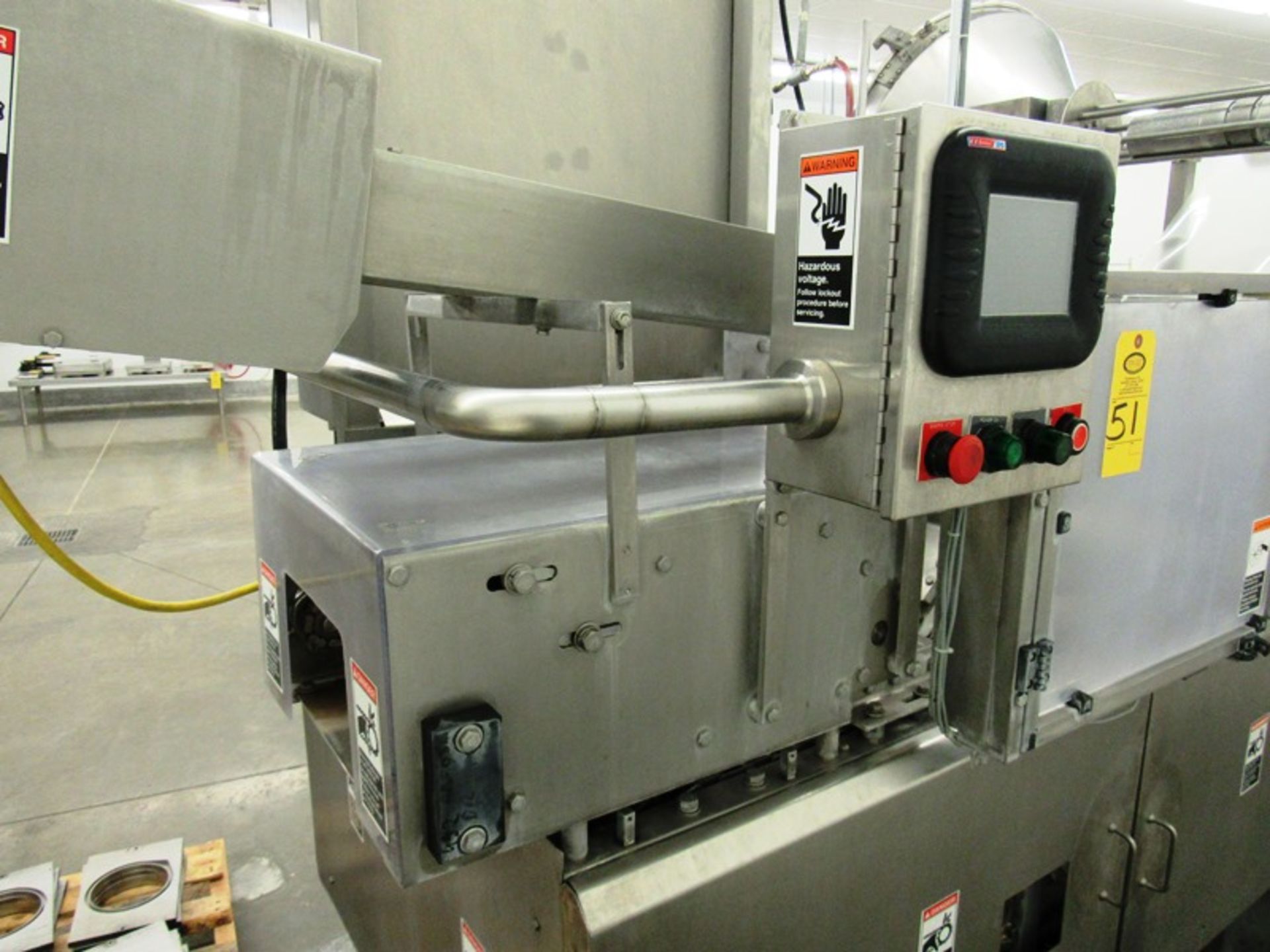 Modern Packaging Mdl. SL-1 x 1 Automatic Single Lane Straight Line Cup Filler, cup denester, roll - Image 10 of 16