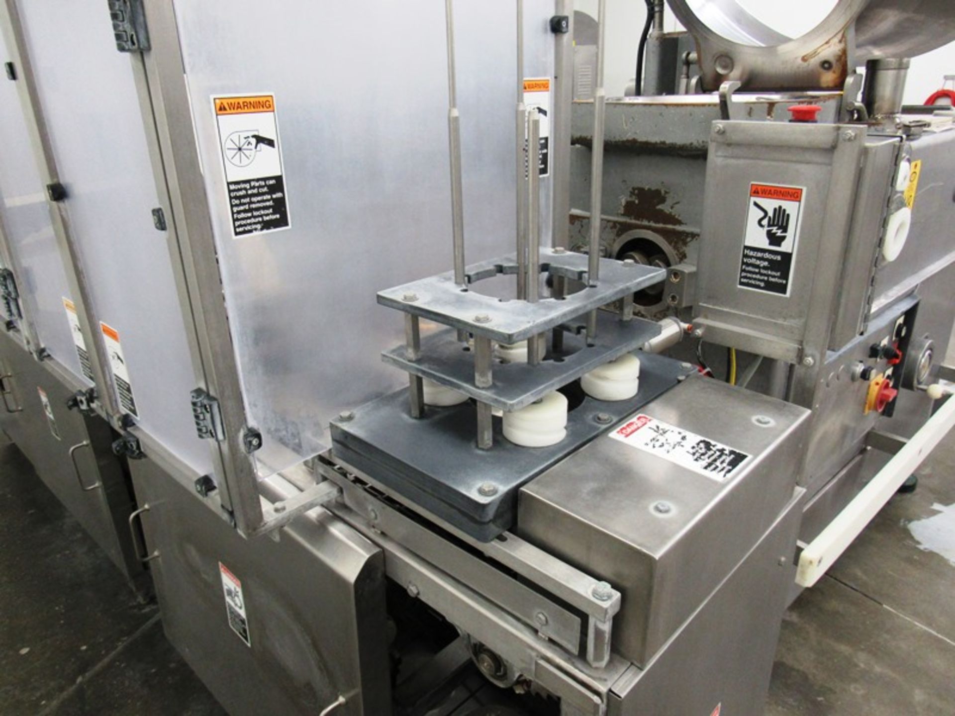 Modern Packaging Mdl. SL-1 x 1 Automatic Single Lane Straight Line Cup Filler, cup denester, roll - Image 3 of 16