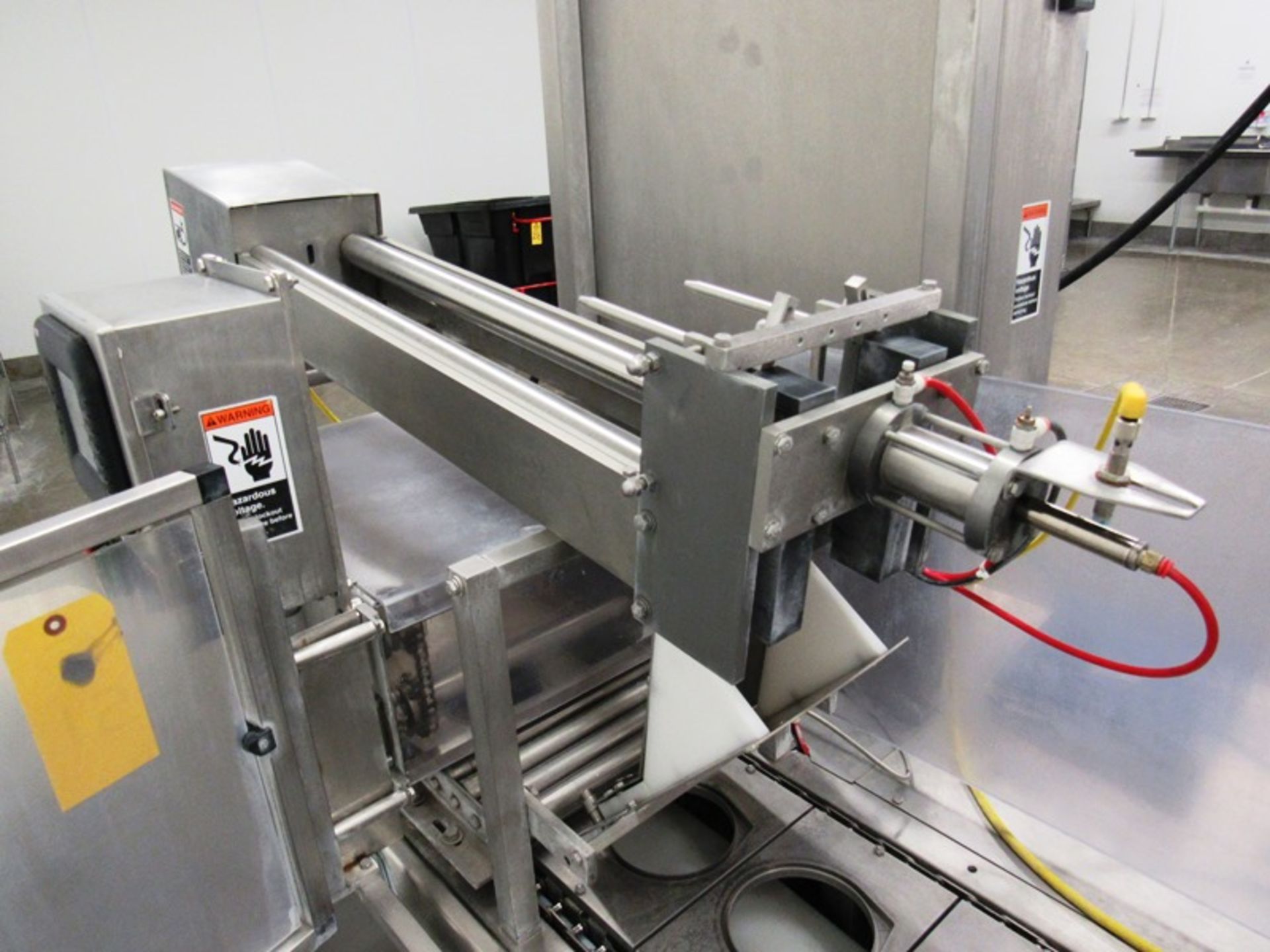 Modern Packaging Mdl. SL-1 x 1 Automatic Single Lane Straight Line Cup Filler, cup denester, roll - Image 9 of 16