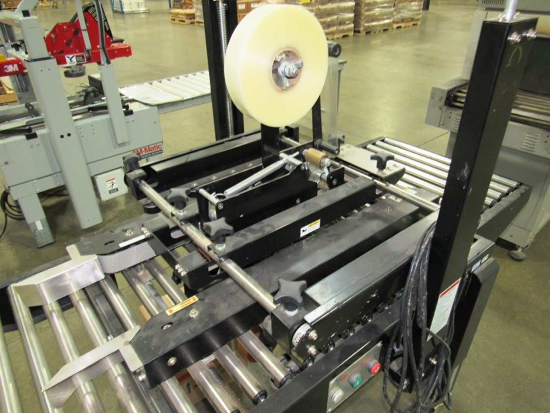 Internet Packaging Systems Mdl. 700-20-1 Adjustable Case Sealer, Top & Bottom Tapers, on wheels, - Image 3 of 4