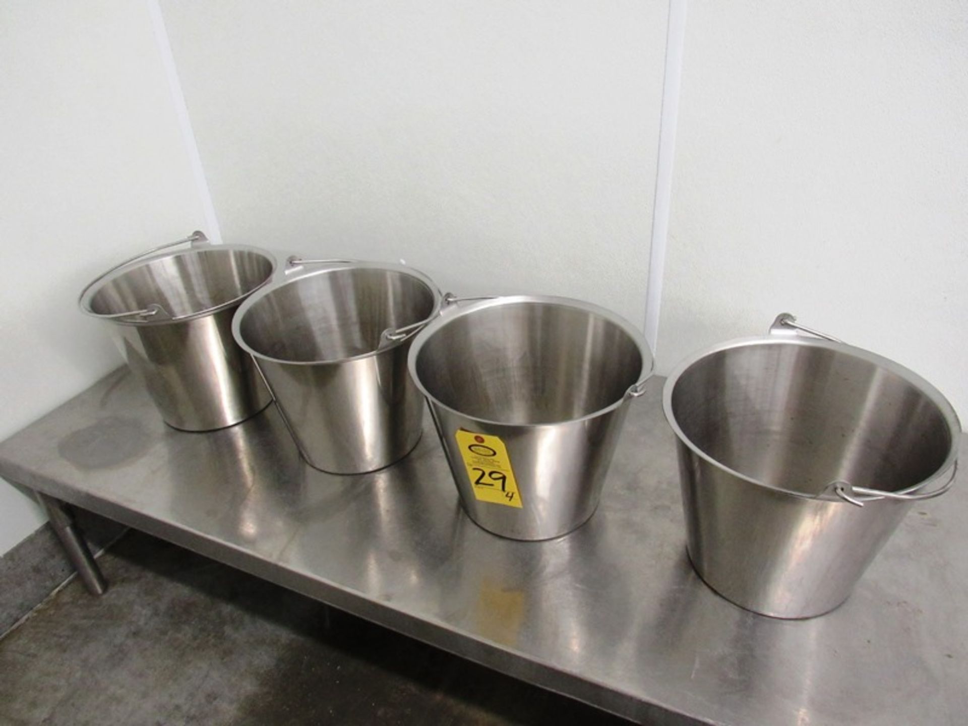 Vollrath Stainless Steel Buckets (Removal Begins July 5th) Loading Fee $35 Rigger: Norm Pavlish (