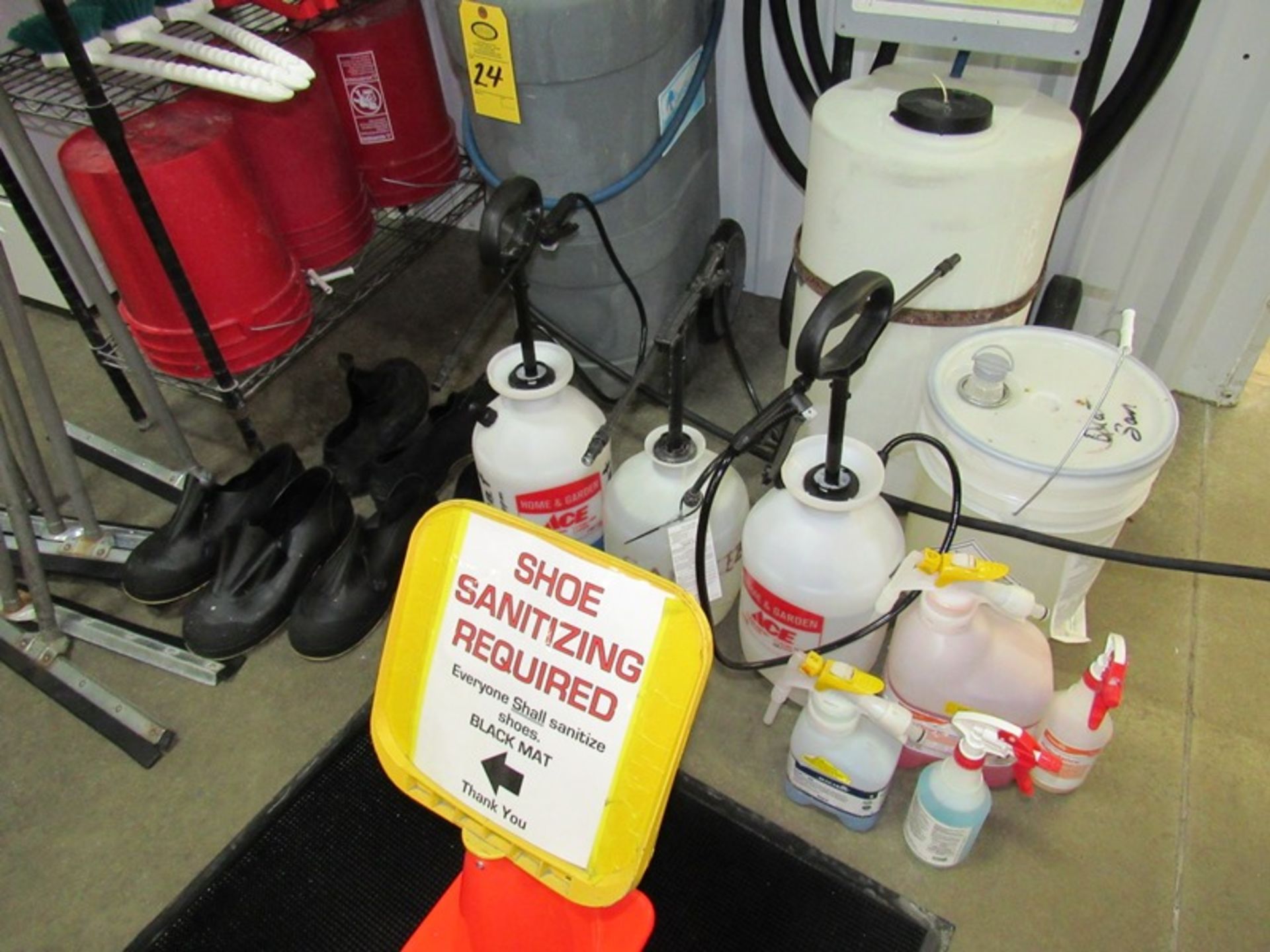 (2) Plastic Chemical Foamers, (2) Plastic Pump Sprayers, Buckets, Brushes, Squeegees, Rubber - Image 3 of 6