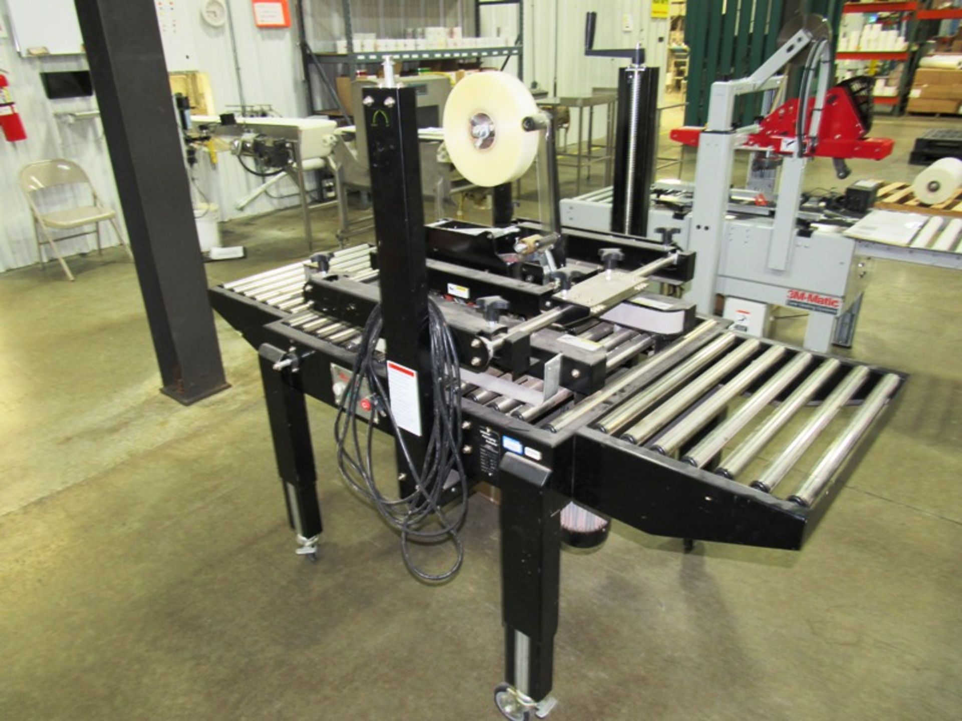 Internet Packaging Systems Mdl. 700-20-1 Adjustable Case Sealer, Top & Bottom Tapers, on wheels, - Image 2 of 4