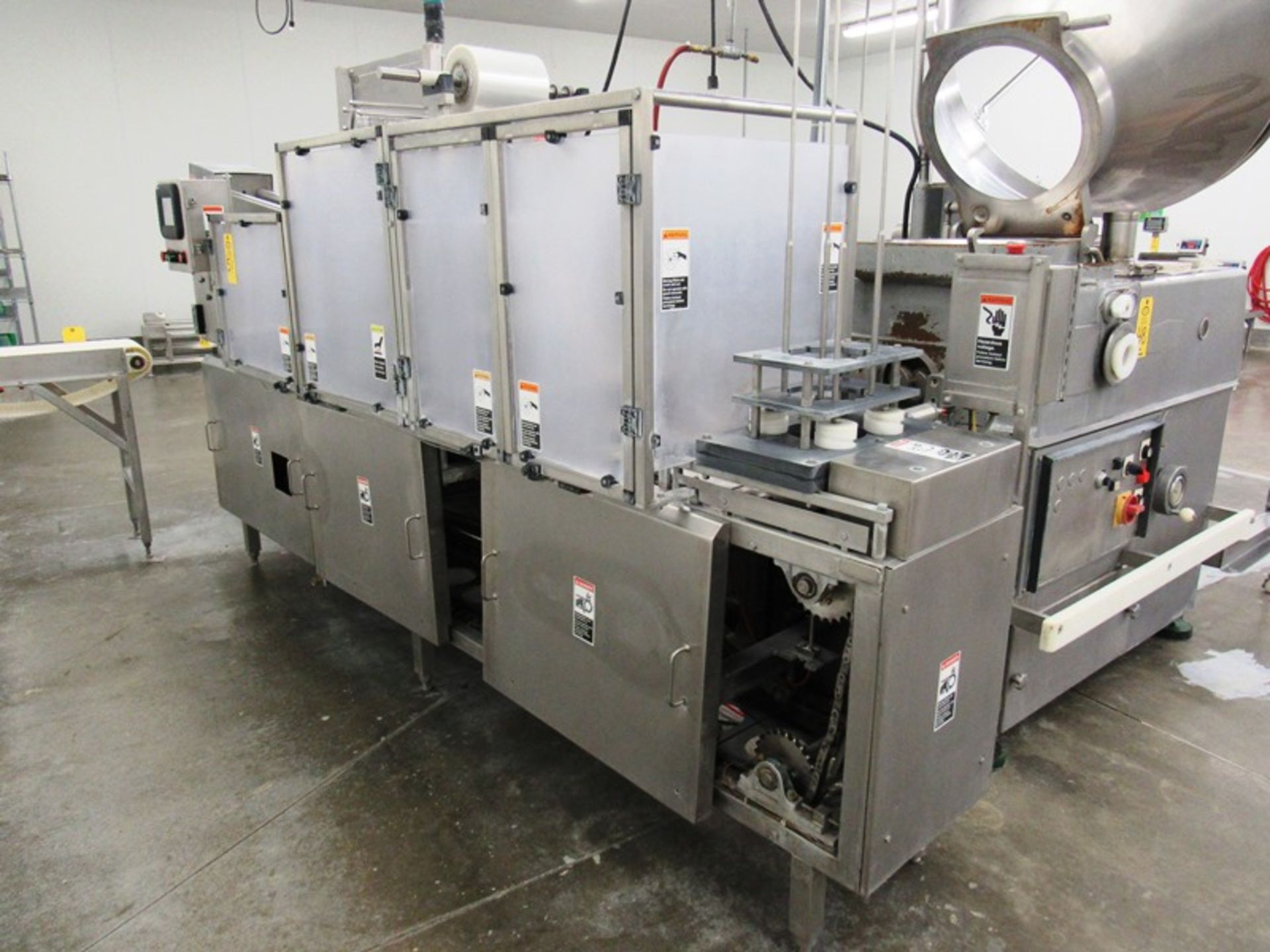 Modern Packaging Mdl. SL-1 x 1 Automatic Single Lane Straight Line Cup Filler, cup denester, roll - Image 2 of 16
