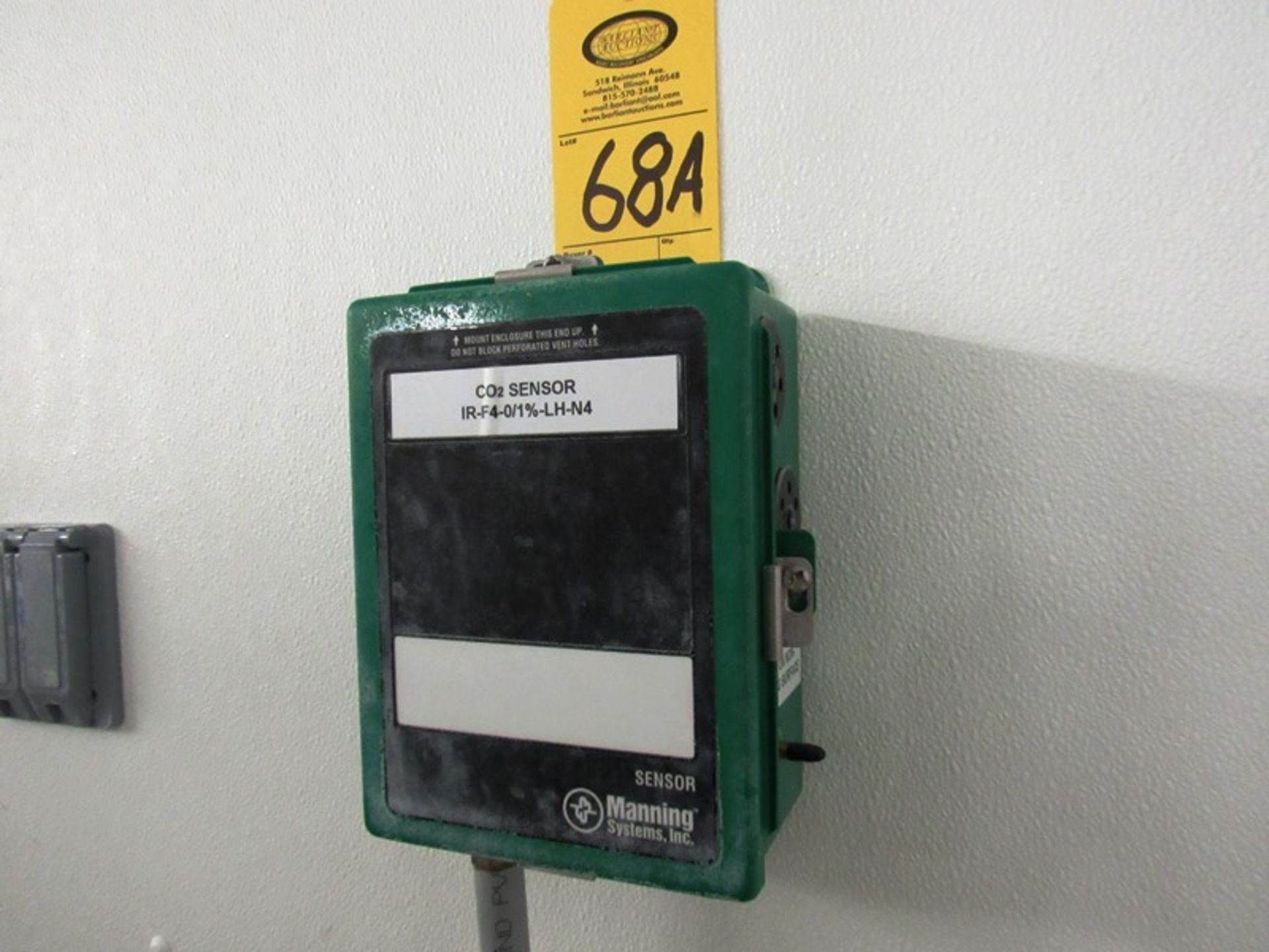 Manning Systems GM-1 CO2 Gas Monitor, Ser. #200208-048-GM1-1 Sensor Mdl. IR-CO2, Ser. #200208-048- - Image 2 of 2