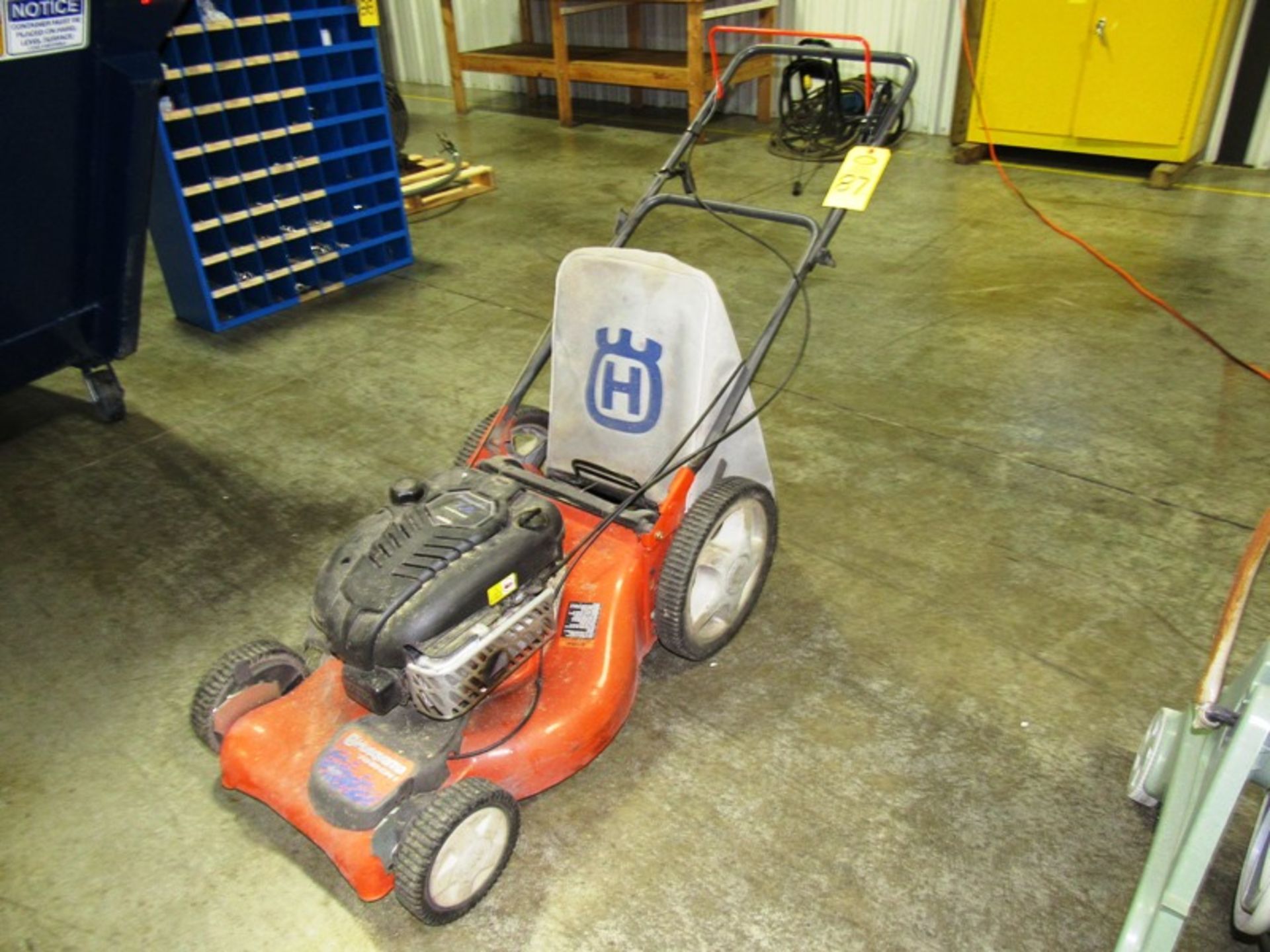 Husqvarna Mdl. 7021 CHI Lawn Mower, 21" wide with bagger, self propelled (Removal Begins July 5th)