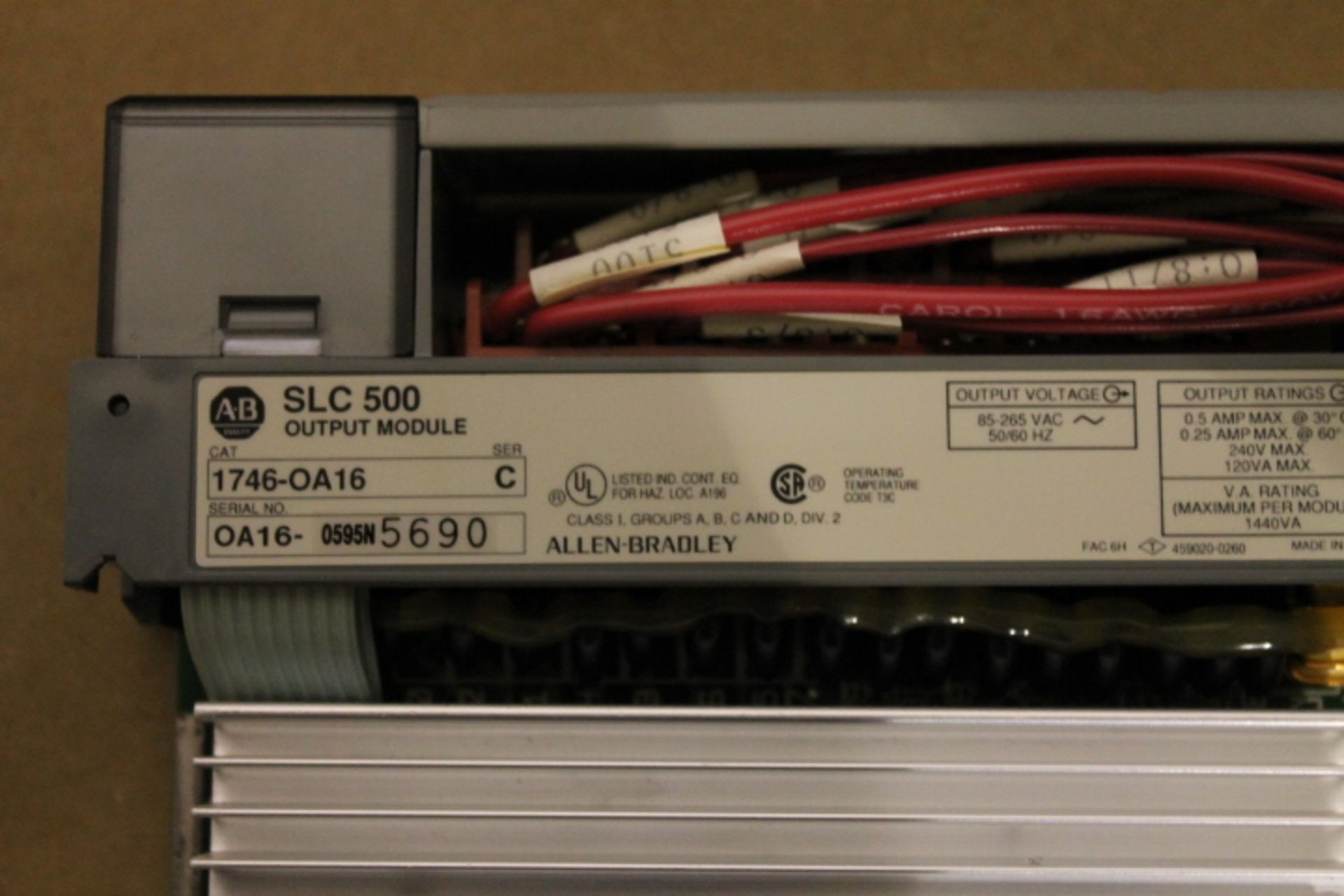 ALLEN-BRADLEY SLC 500 RACK W/ VARIOUS CARDS (SEE PICTURES) - Image 6 of 6