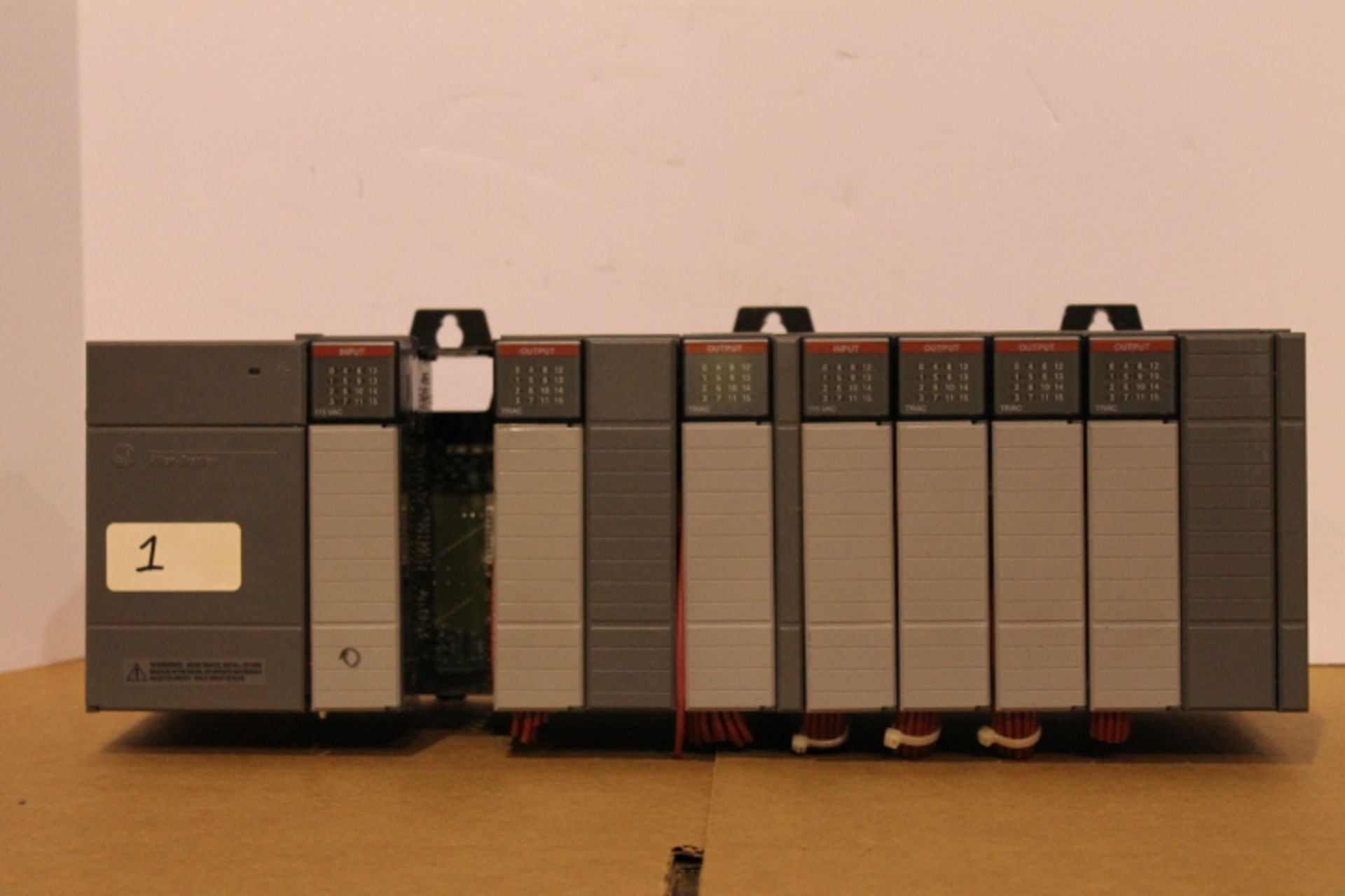 ALLEN-BRADLEY SLC 500 RACK W/ VARIOUS CARDS (SEE PICTURES) & 1746-P2 POWER SUPPLY