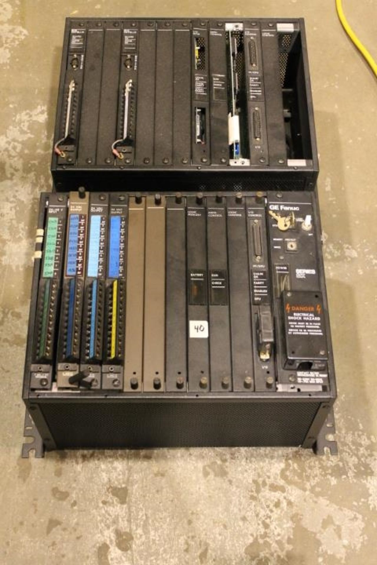 (LOT OF 2) GE FANUC SERIES SIX RACK W/ VARIOUS CARDS (SEE PICTURES)