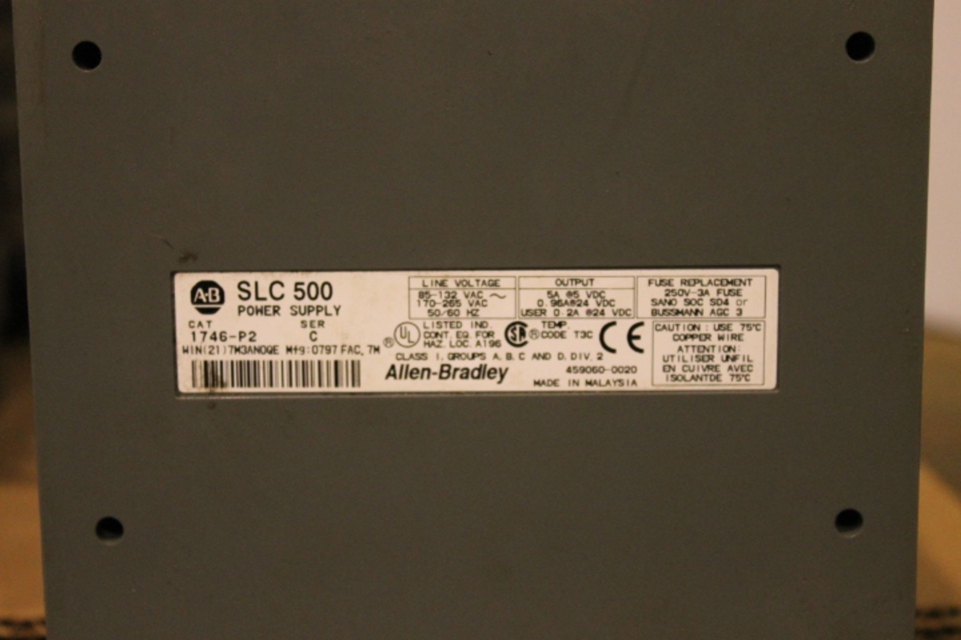 (LOT OF 3) ALLEN-BRADLEY SLC 500 RACK W/ POWER SUPPLY (SEE PICTURES) - Image 2 of 4