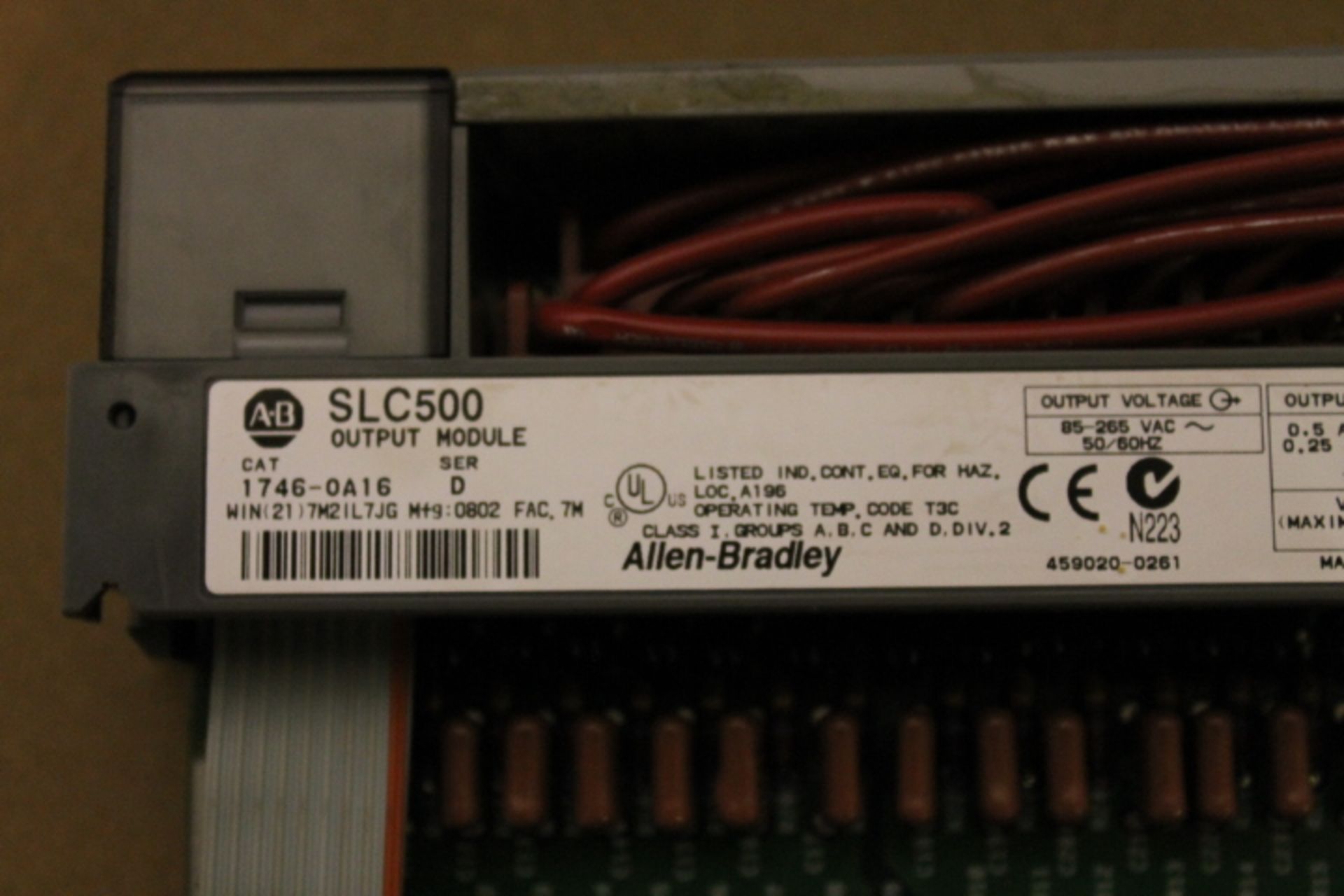 ALLEN-BRADLEY SLC 500 RACK W/ VARIOUS CARDS (SEE PICTURES) & 1746-P2 POWER SUPPLY - Image 5 of 5