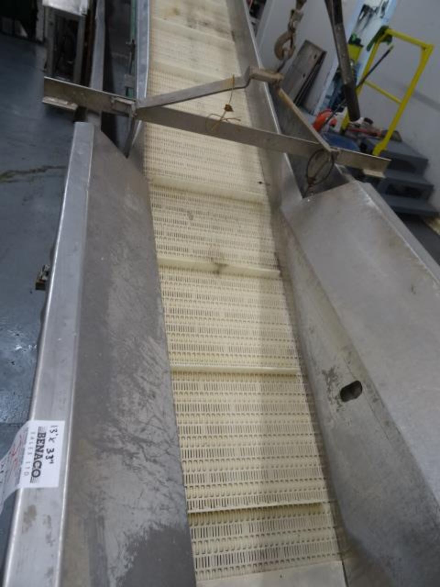 1x, Pre Blanching Dip Tank w/ 13' x 33" Food Grade Conveyor 18" Belt - Image 2 of 6