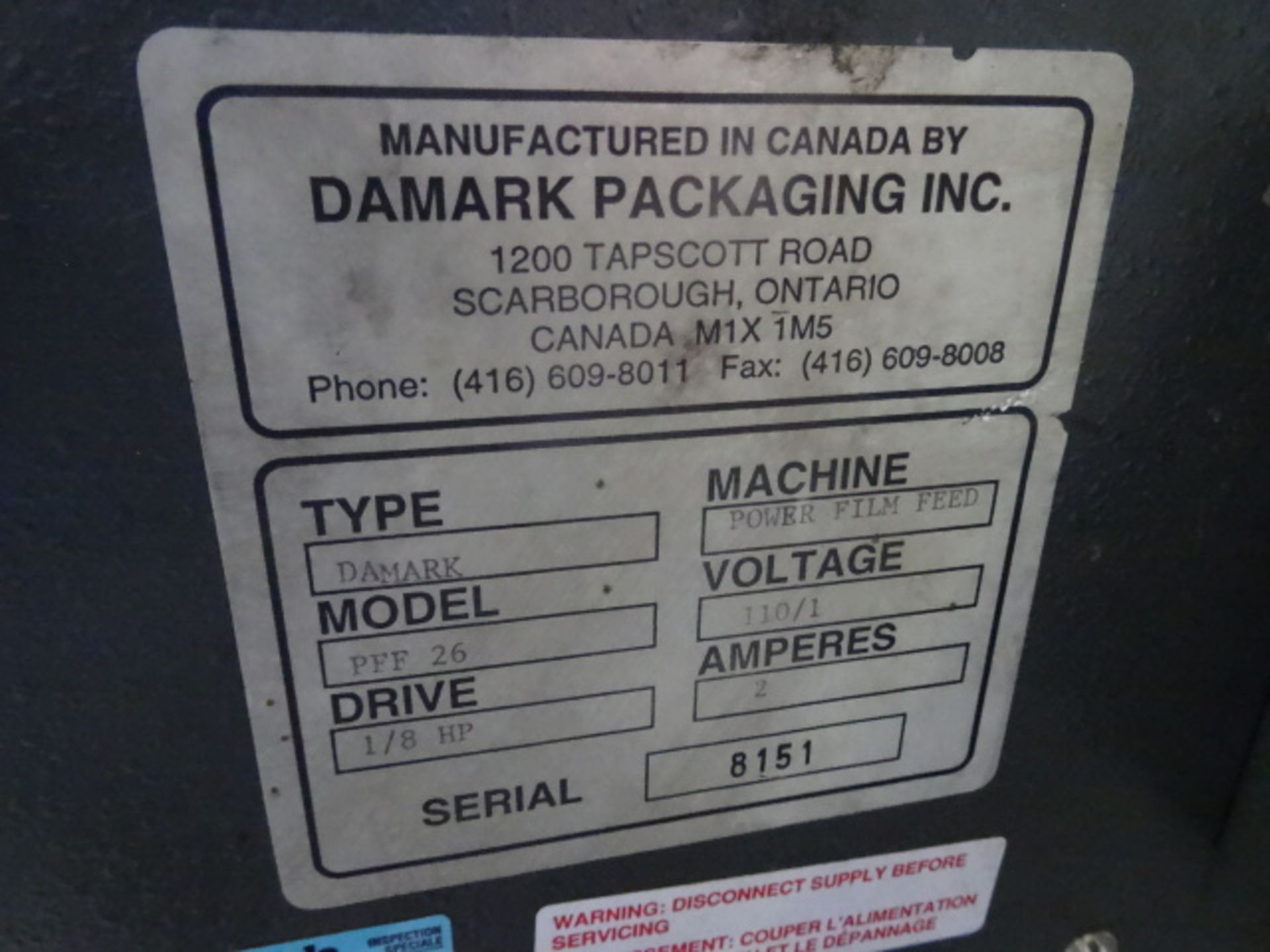 1x, Damark PFF26 Power Film Feeder AS IS Missing Power switch & Fuse - Image 3 of 6