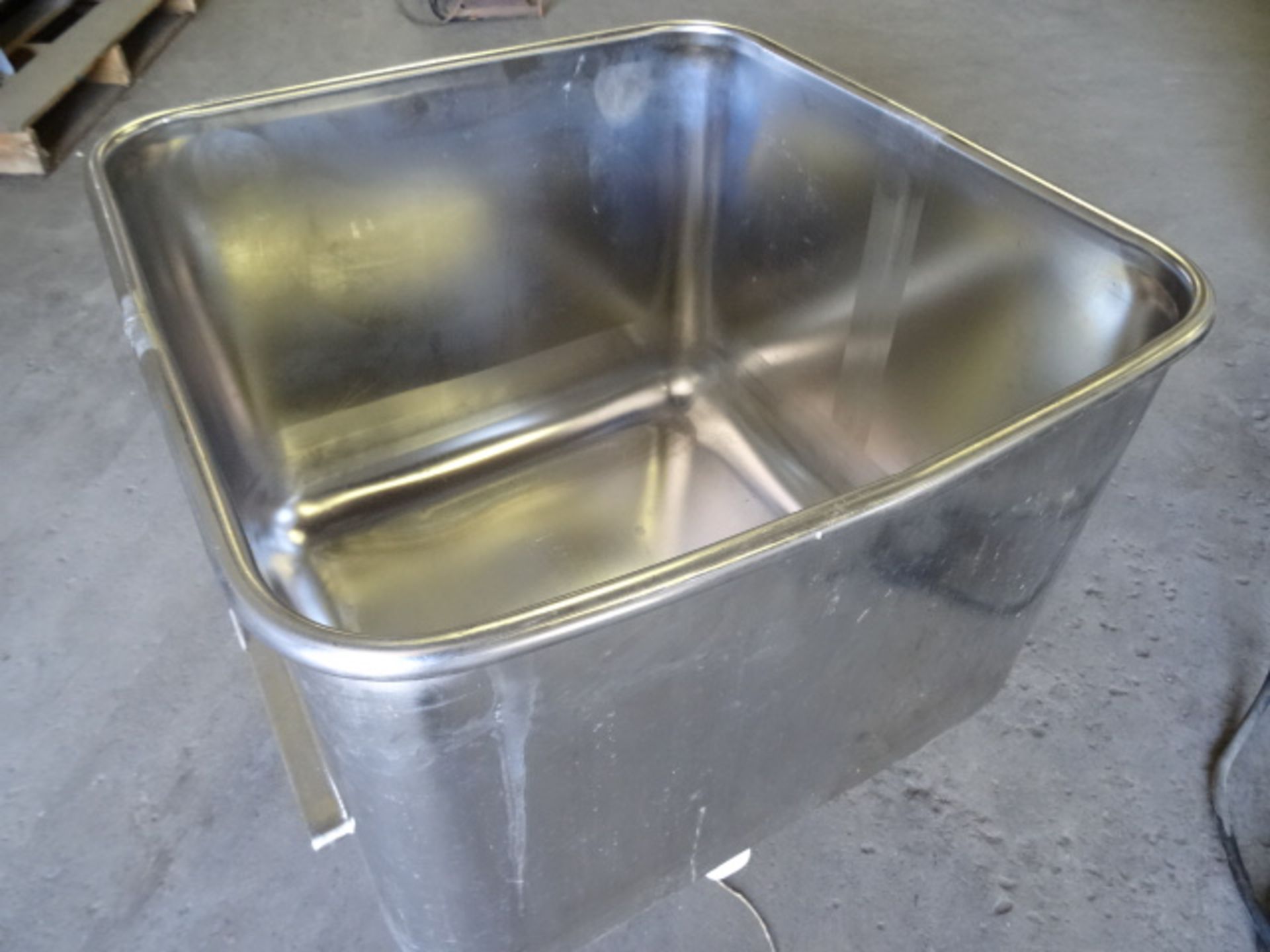 1x, 26" x 26" x 25" Deep Stainless Steel Porta Bin