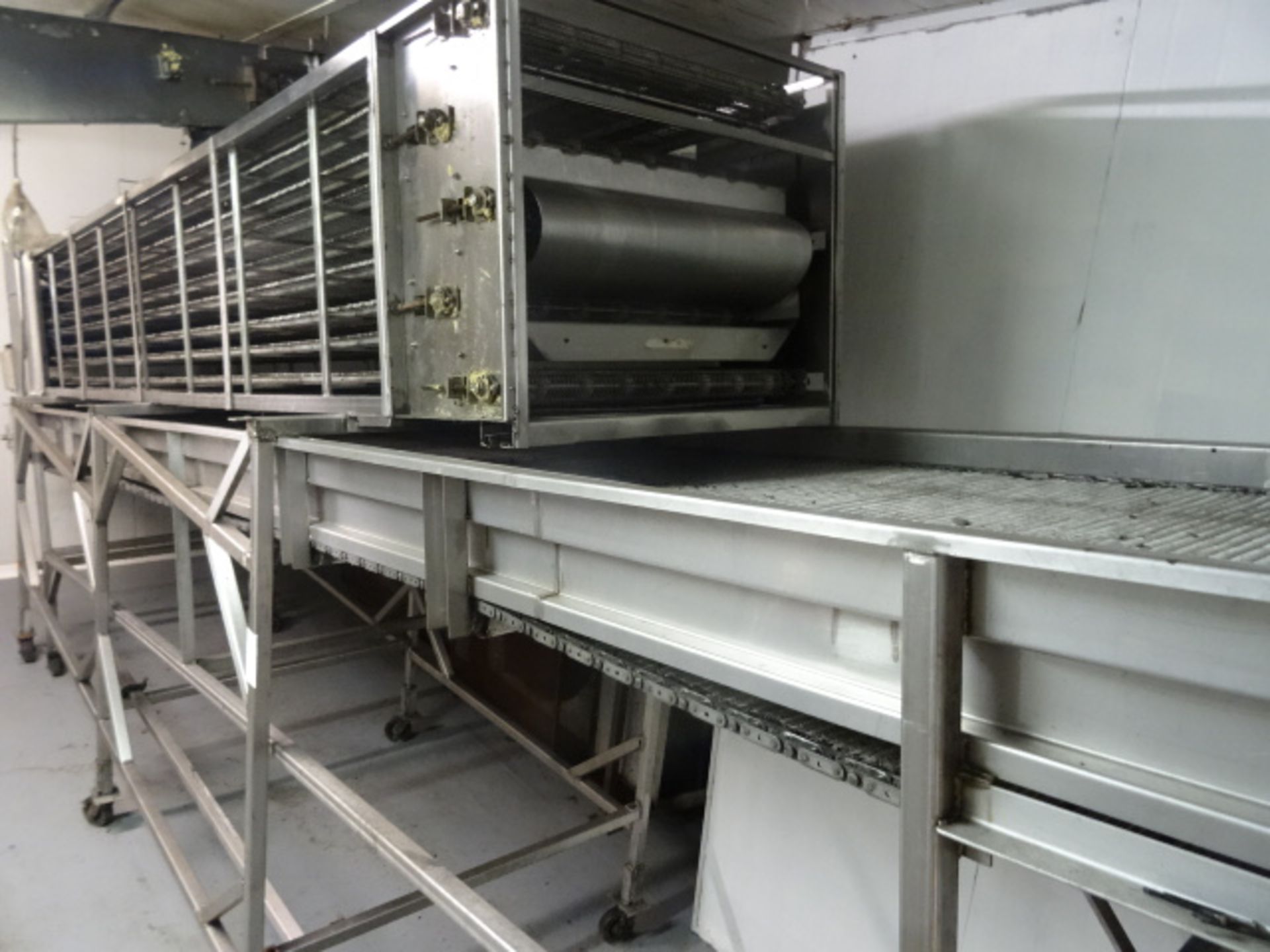 1x, 28' x 48" S/S Conveyor w/ 5 Level Cooling Conveyor System - Image 8 of 10