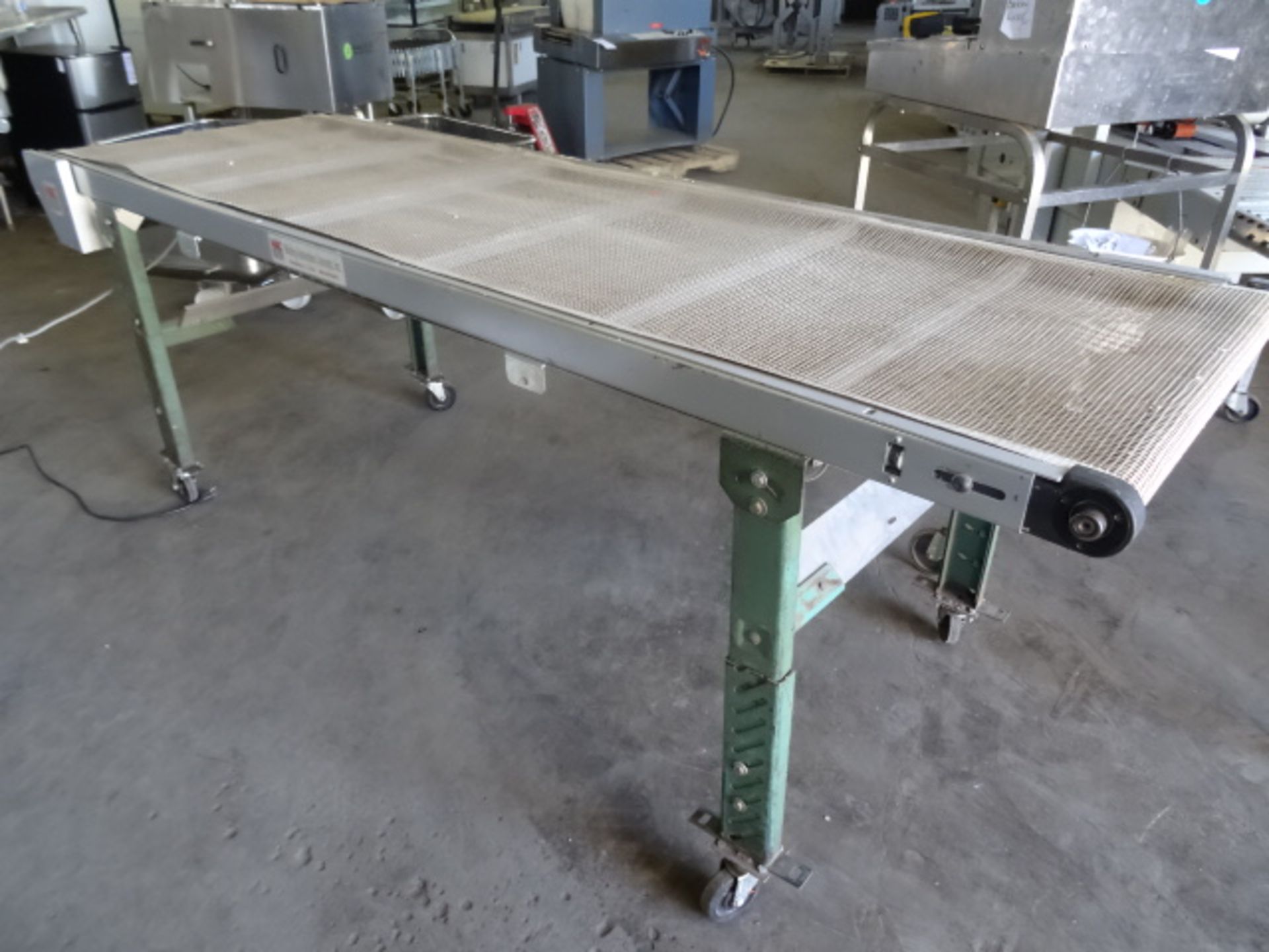 1x, 100" x 30" Mesh Belt Variable Speed Conveyor 110v