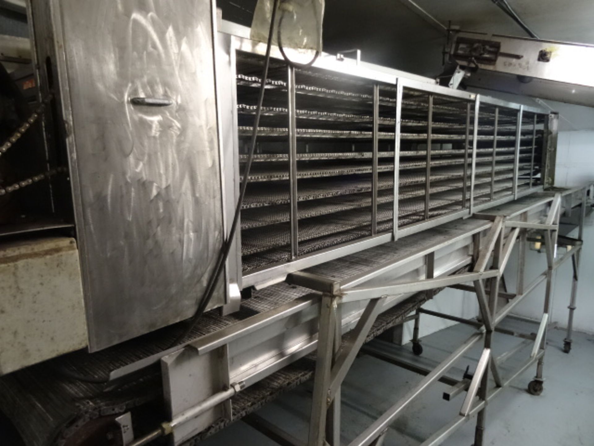 1x, 28' x 48" S/S Conveyor w/ 5 Level Cooling Conveyor System - Image 2 of 10
