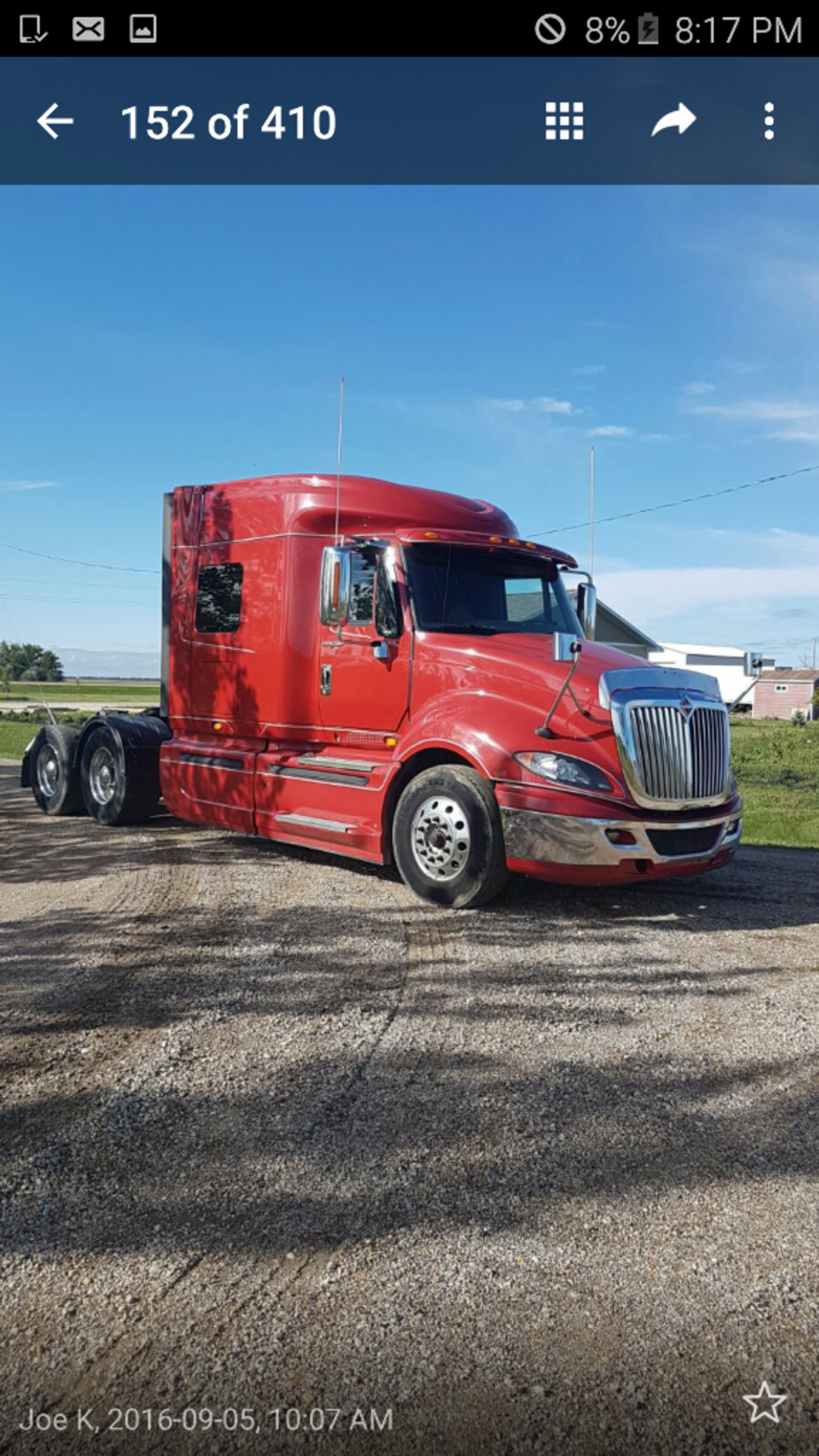 2012 International Prostar Eagle and Sleeper Truck Tractor