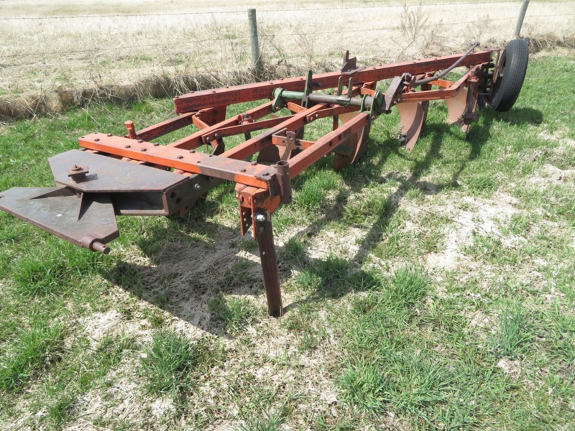 Case 5x16 plow w/ shop built semi mount conversion hitch