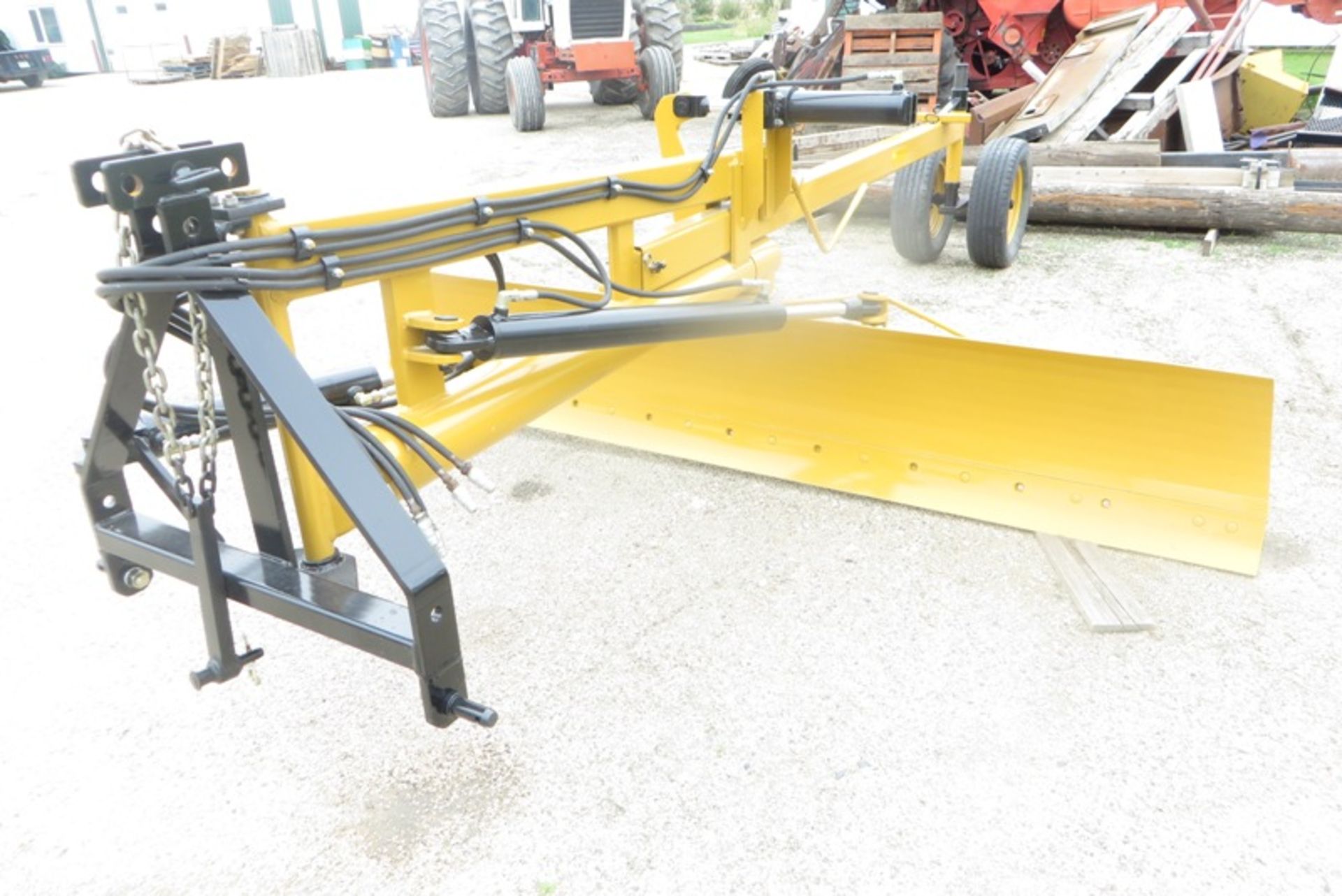 10ft 3pth, 3 way blade w/ hyd quick attach rear level wheels