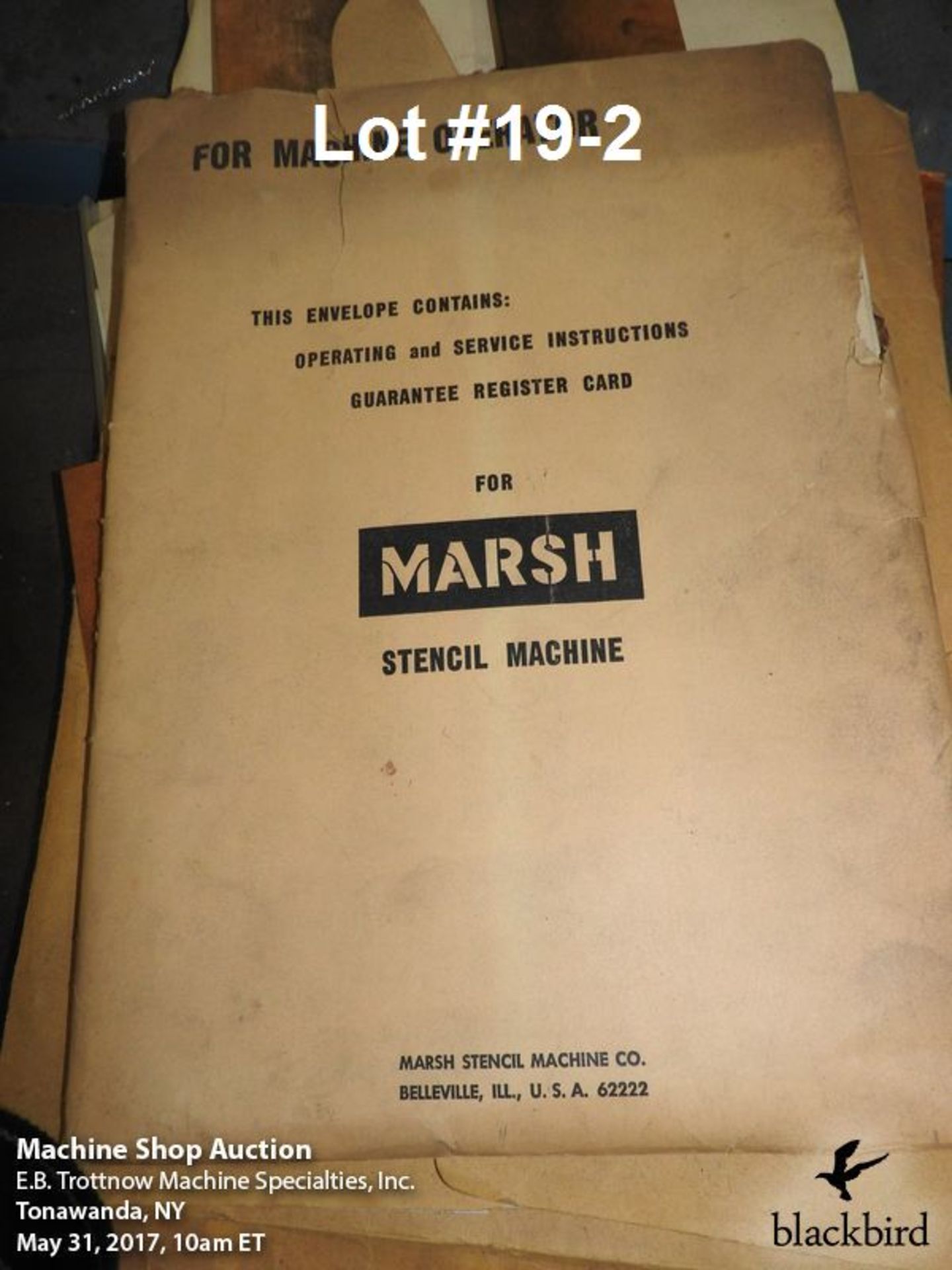 Marsh model H 1/2" stencil machine with manual - Image 3 of 3