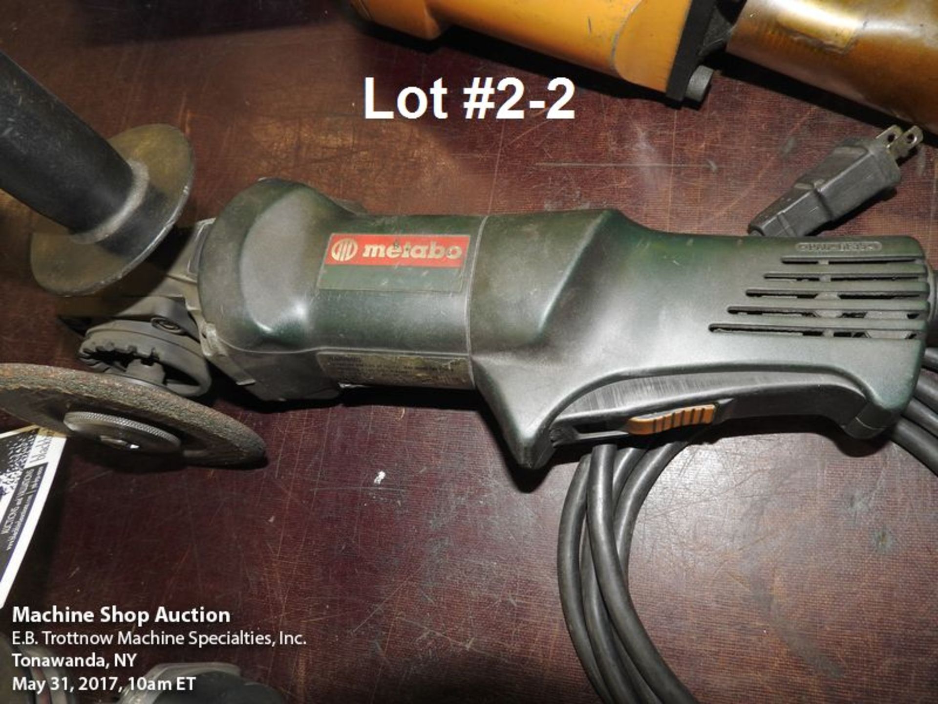 Lot- Bosch #1706AE angle grinder and Metabo angle grind - Image 3 of 3